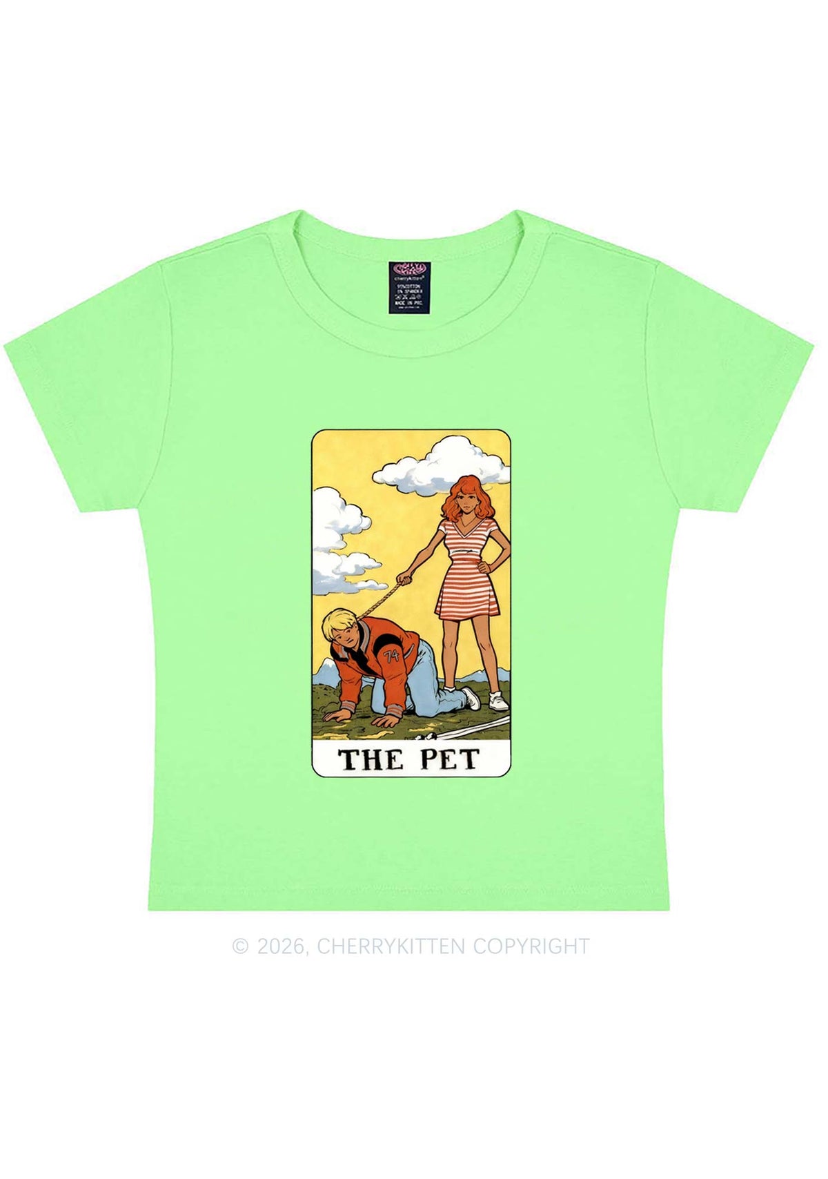The Pet Y2K Baby Tee Cherrykitten