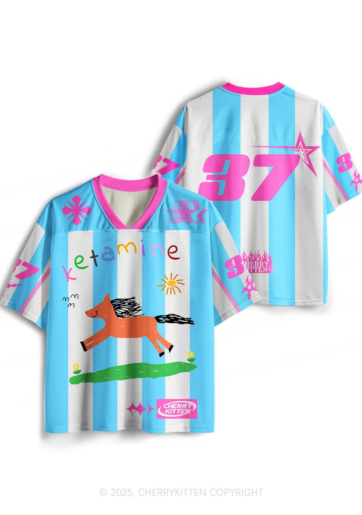 Custom Star Orange Pony Y2K Sport Jersey Shirts Cherrykitten