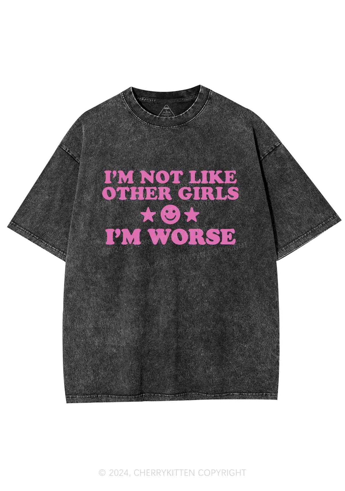 I'm Worse Y2K Washed Tee Cherrykitten