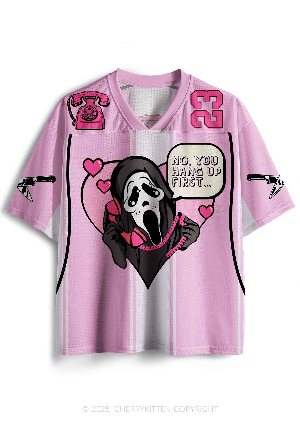 Halloween Custom Horror Hang Up Frist Y2K Sport Jersey Shirts Cherrykitten