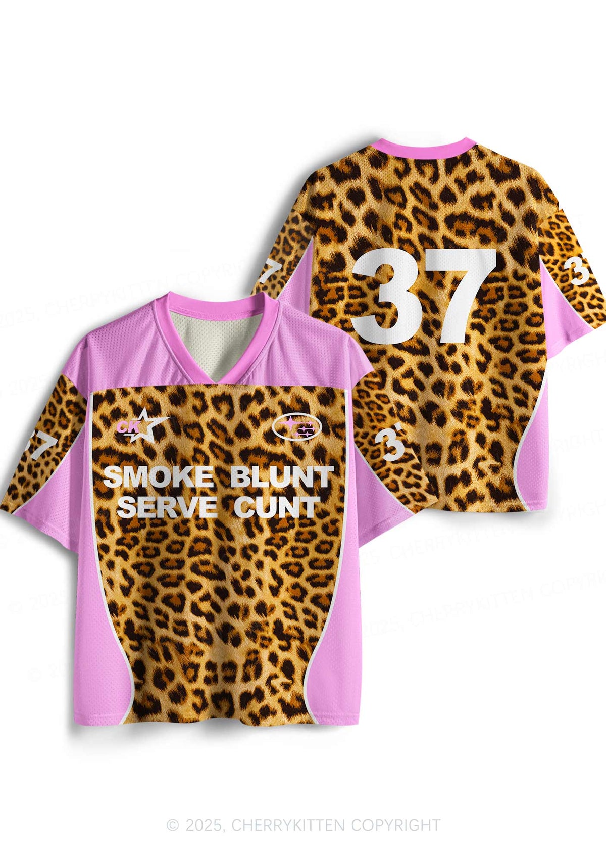 Custom Leopard Smoke Blunt Y2K Sport Jersey Shirts Cherrykitten
