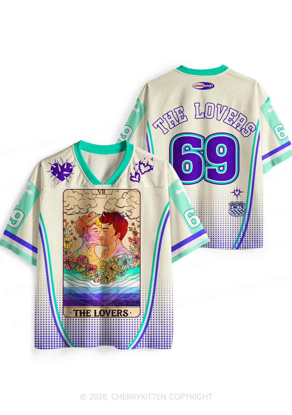 The Lovers Gay Kissing Pride Y2K Sport Jersey Shirts Cherrykitten