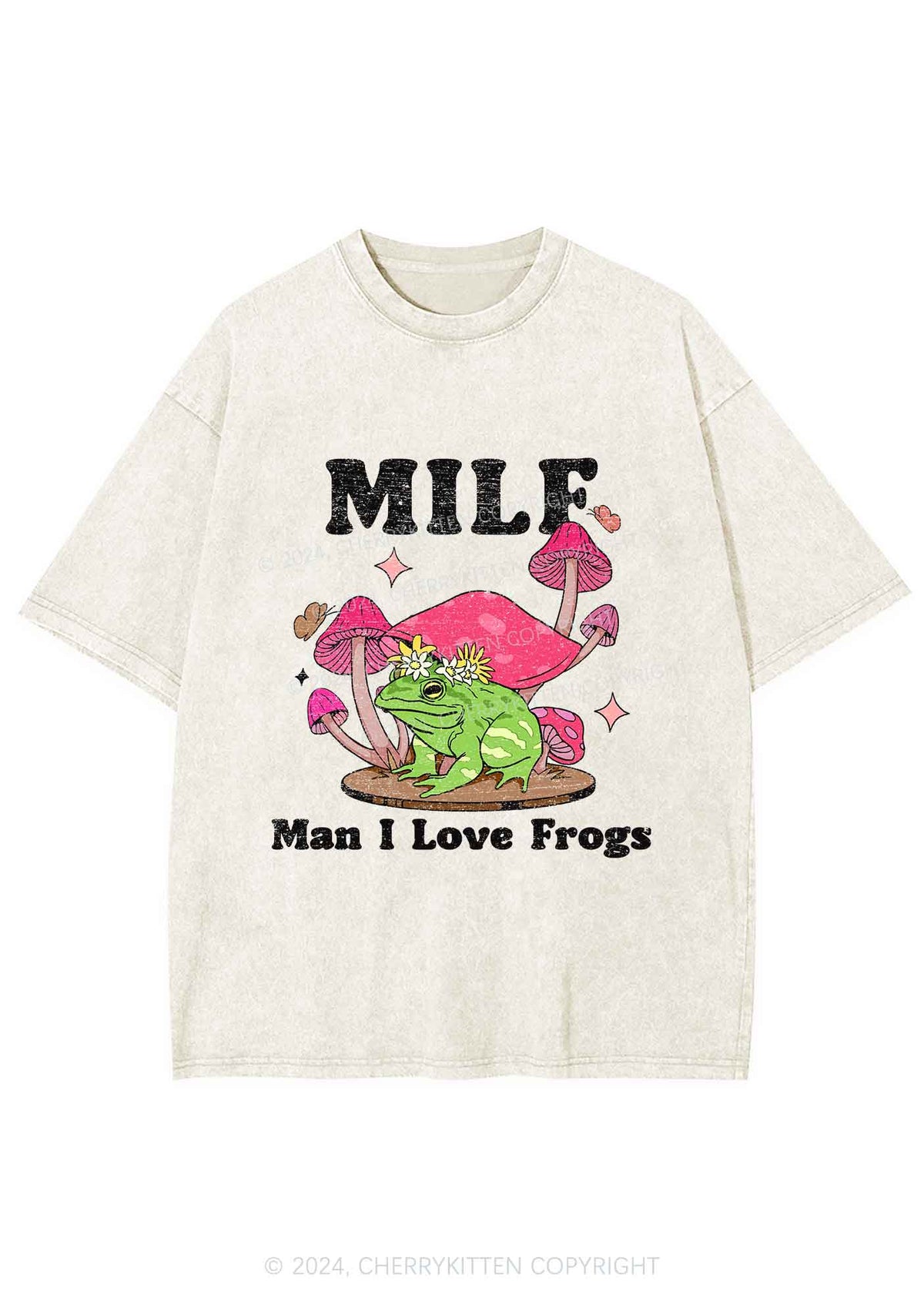 Mxxf Frog Y2K Washed Tee Cherrykitten