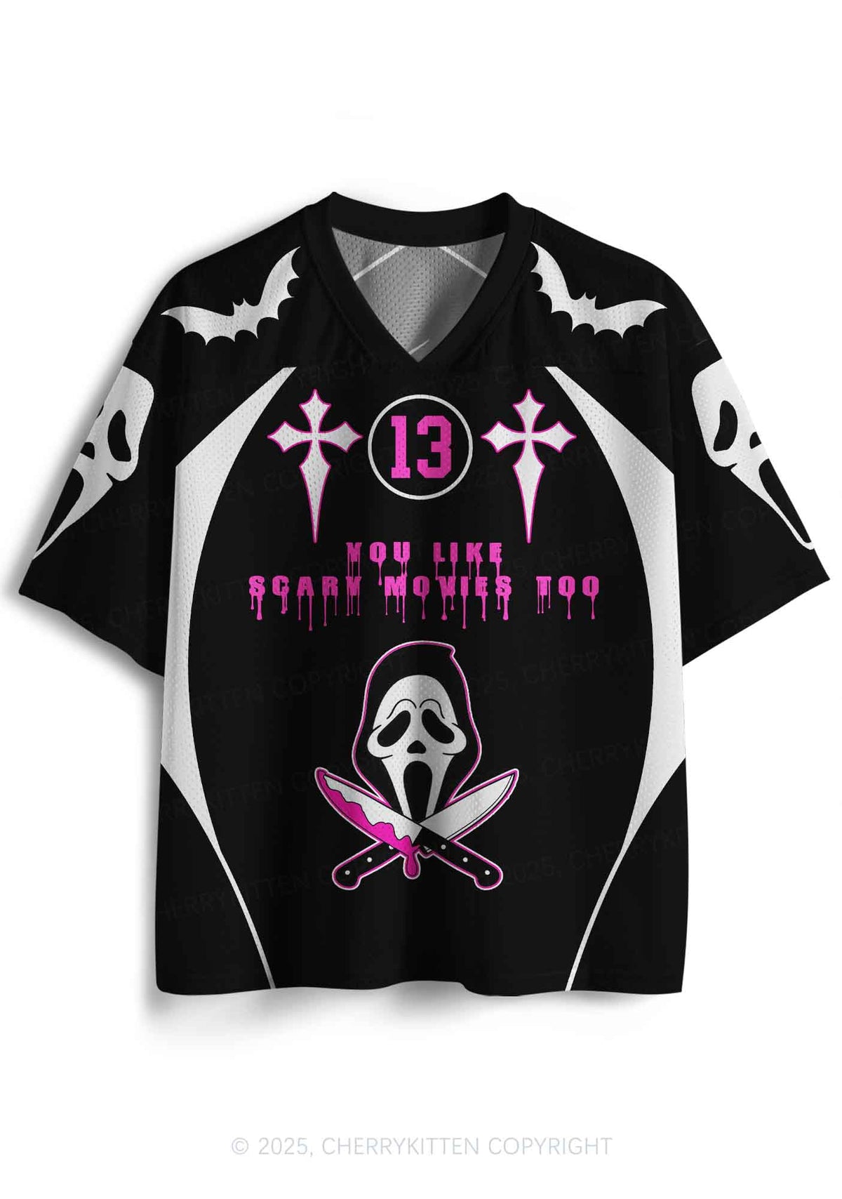Halloween Custom Like Scary Movie Y2K Sport Jersey Shirts Cherrykitten