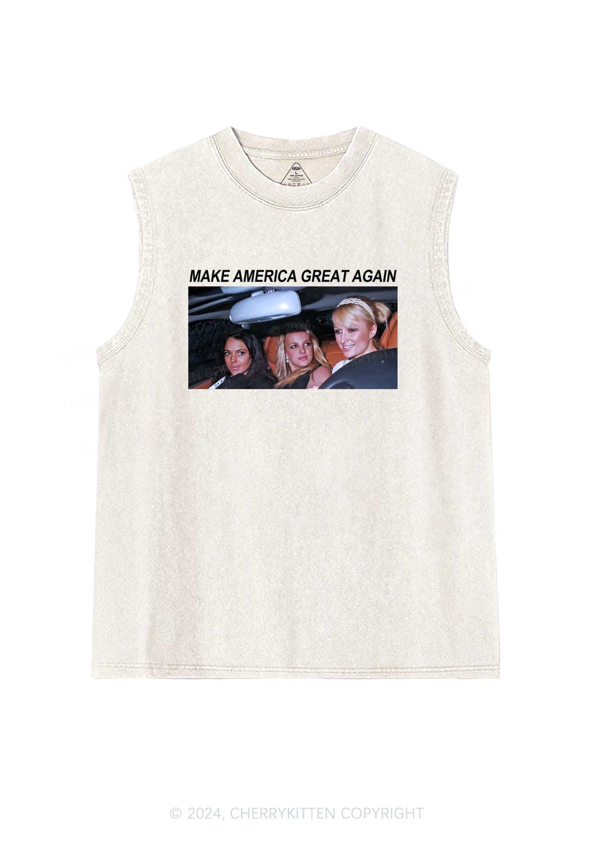 Make America Great Y2K Washed Tank Cherrykitten