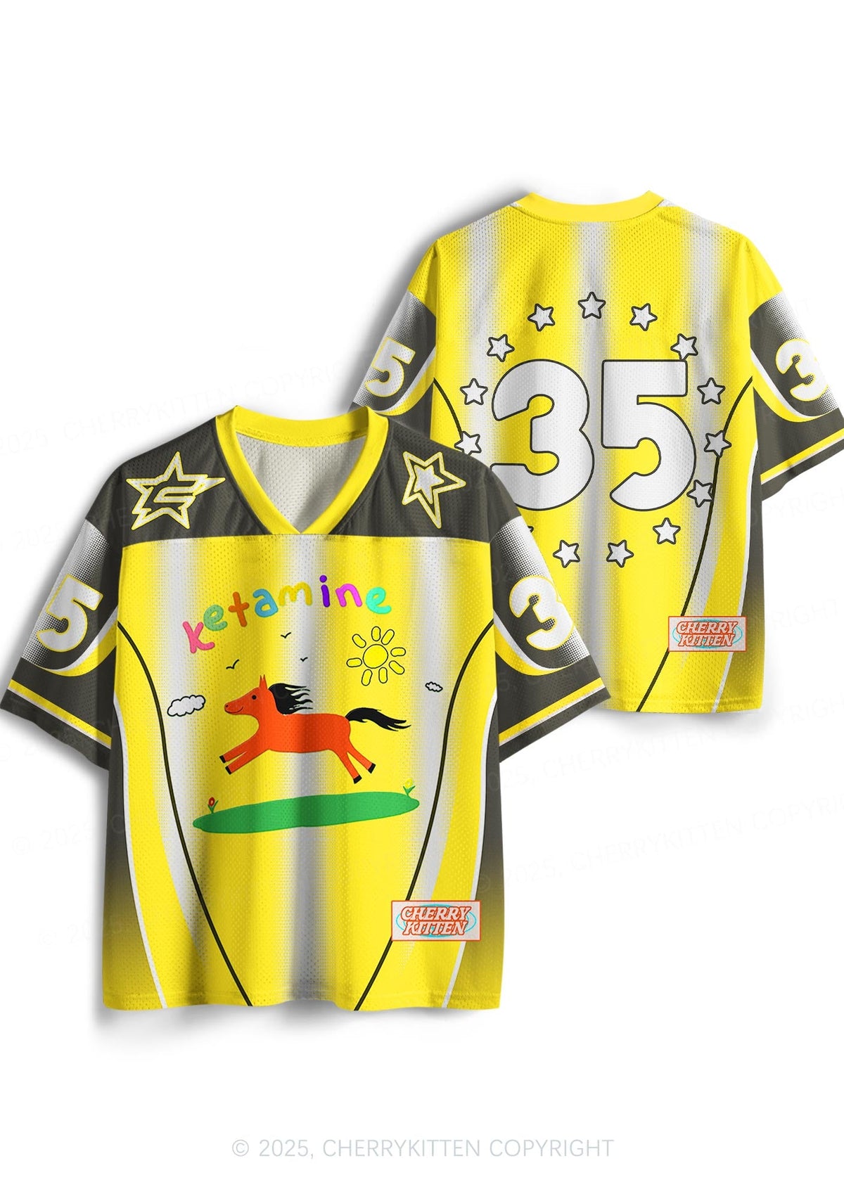 Custom Yellow Pony Y2K Sport Jersey Shirts Cherrykitten