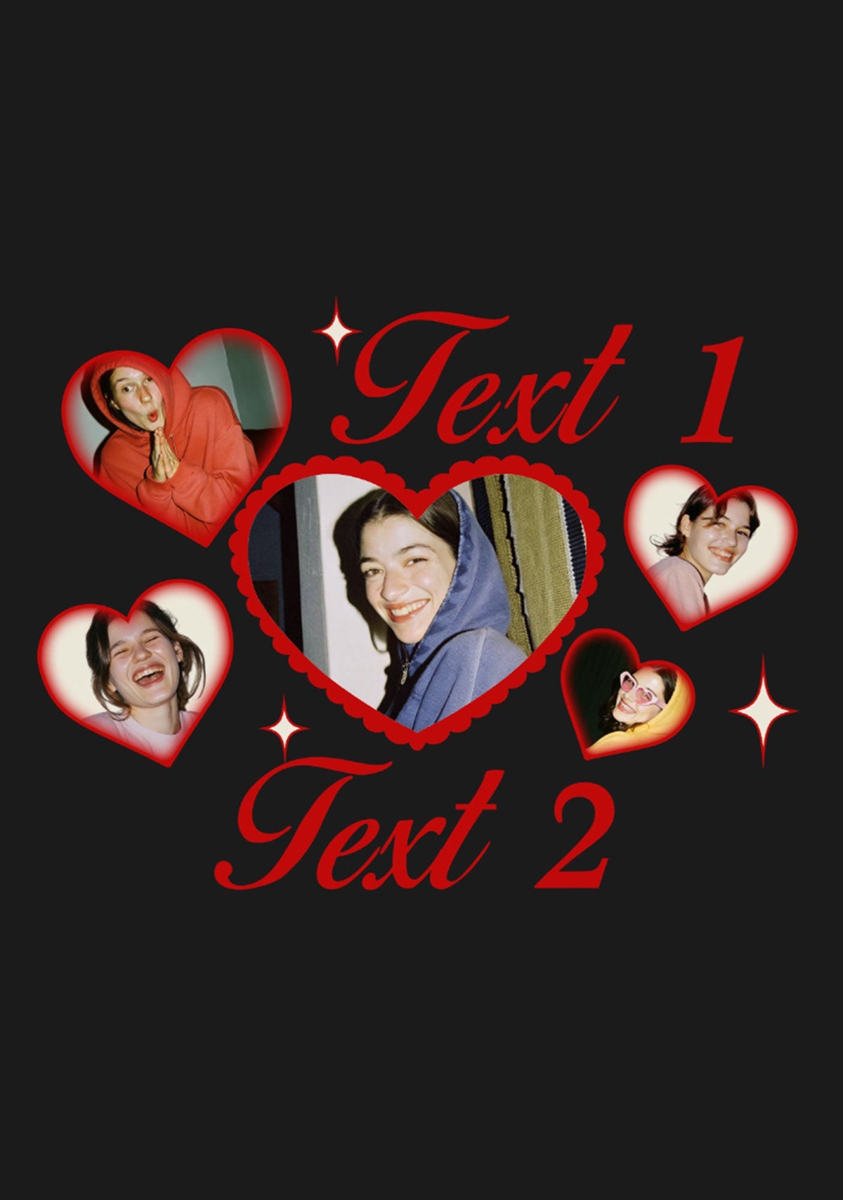 Custom Boyfriend Photos Y2K Valentine's Day Washed Tee Cherrykitten