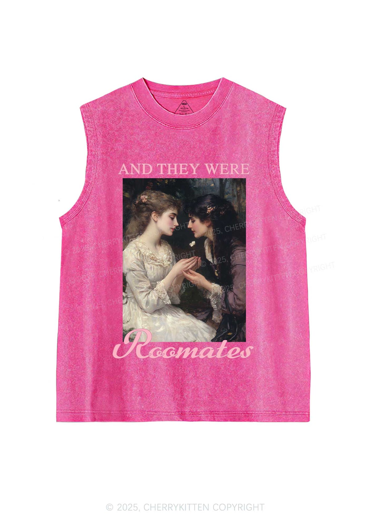 They Were Roomates Pride Y2K Washed Muscle Tank Cherrykitten