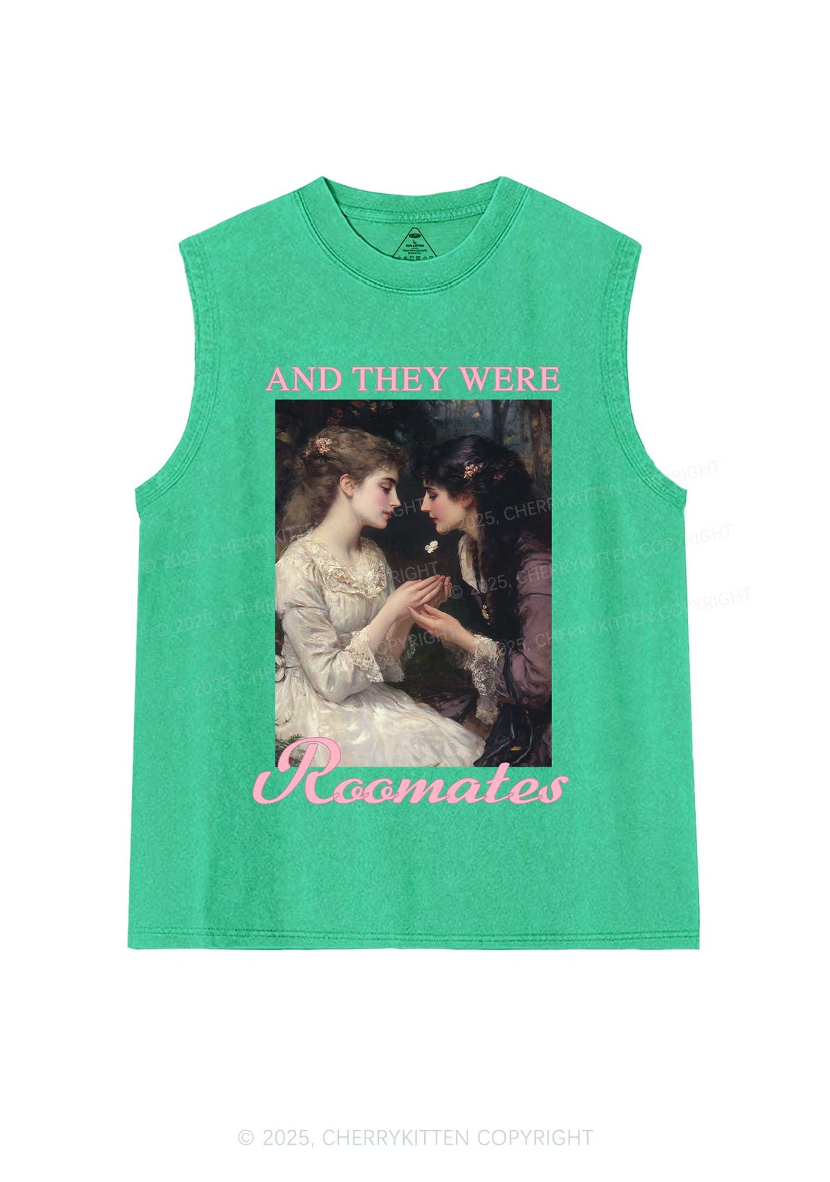 They Were Roomates Pride Y2K Washed Muscle Tank Cherrykitten