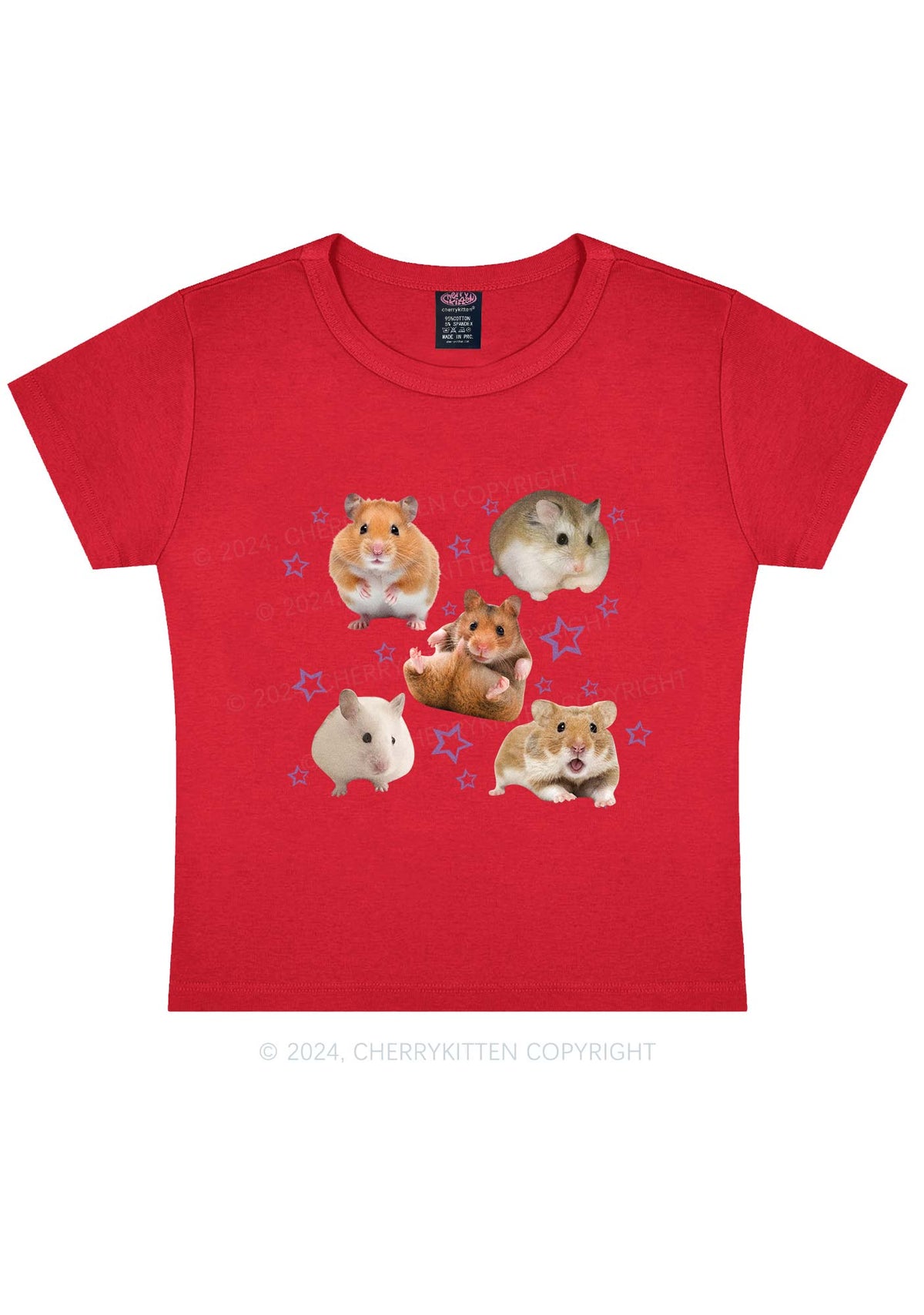 Cute Hamsters Y2K Baby Tee Cherrykitten