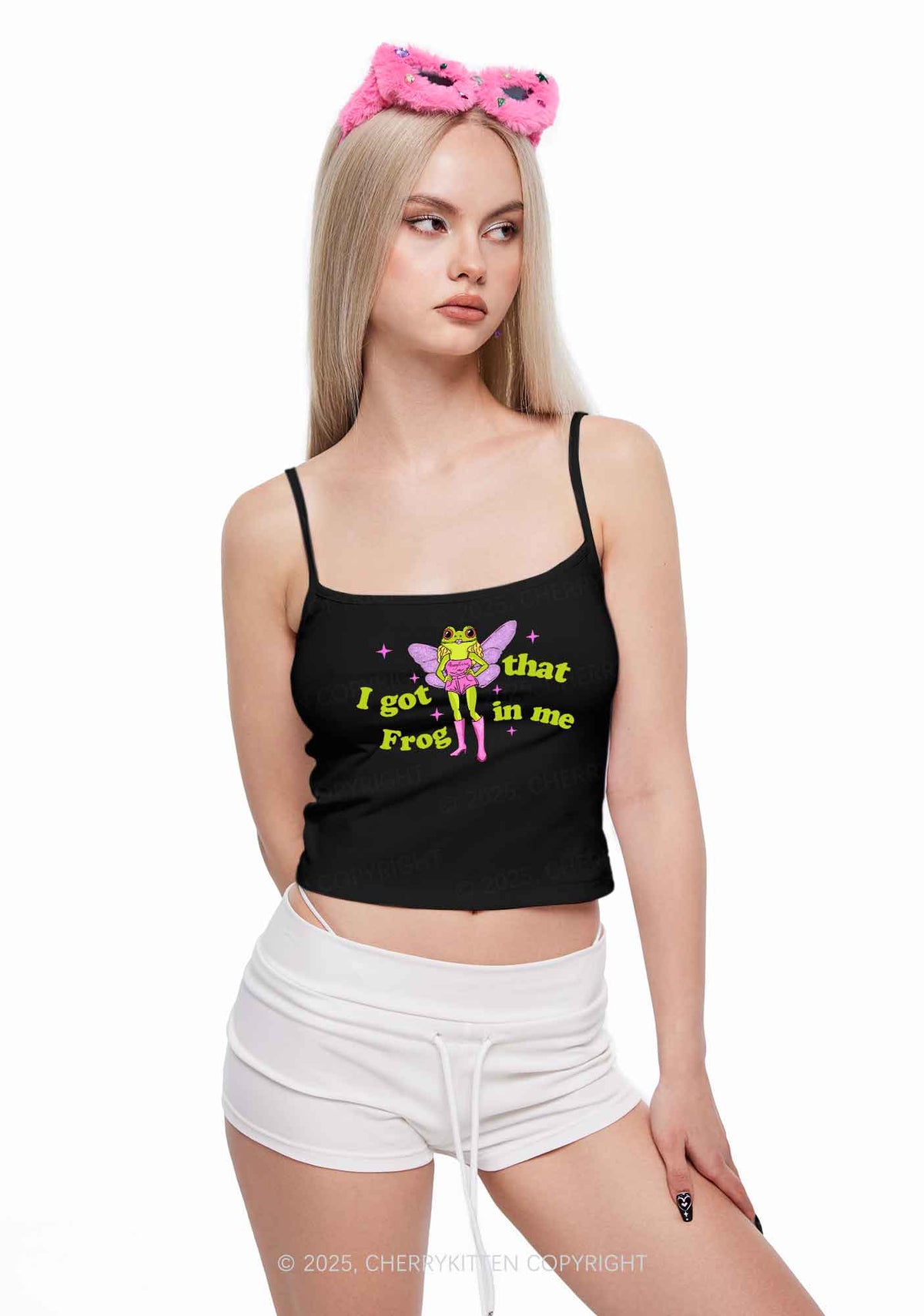 I Got That Frog Y2K Spaghetti Strap Cami Cherrykitten