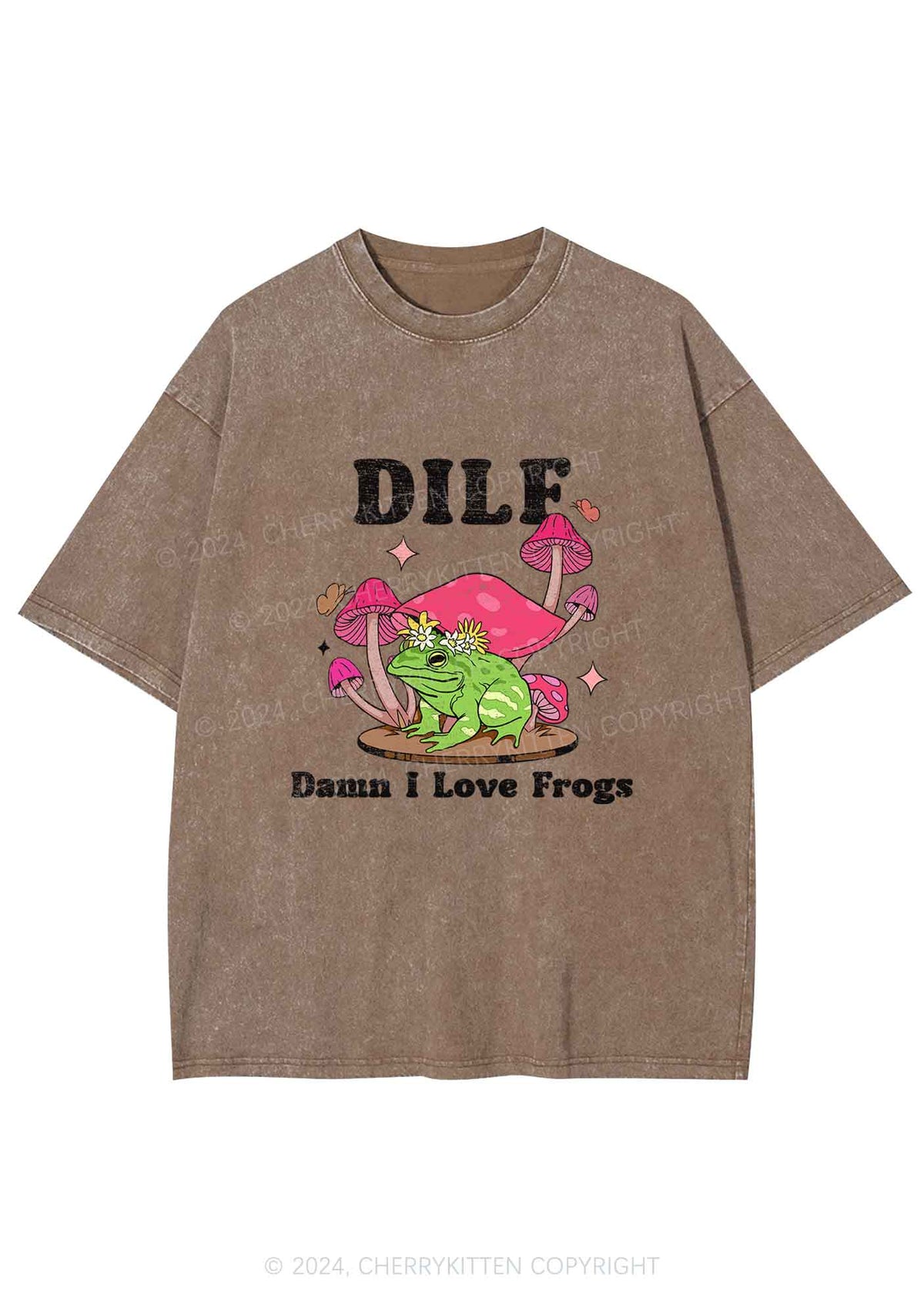 I Love Frogs Y2K Washed Tee Cherrykitten