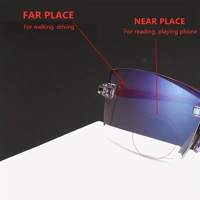 Buy 1 Get 2 Free Rimless Adaptive Power Reading Glasses @ Just 499/