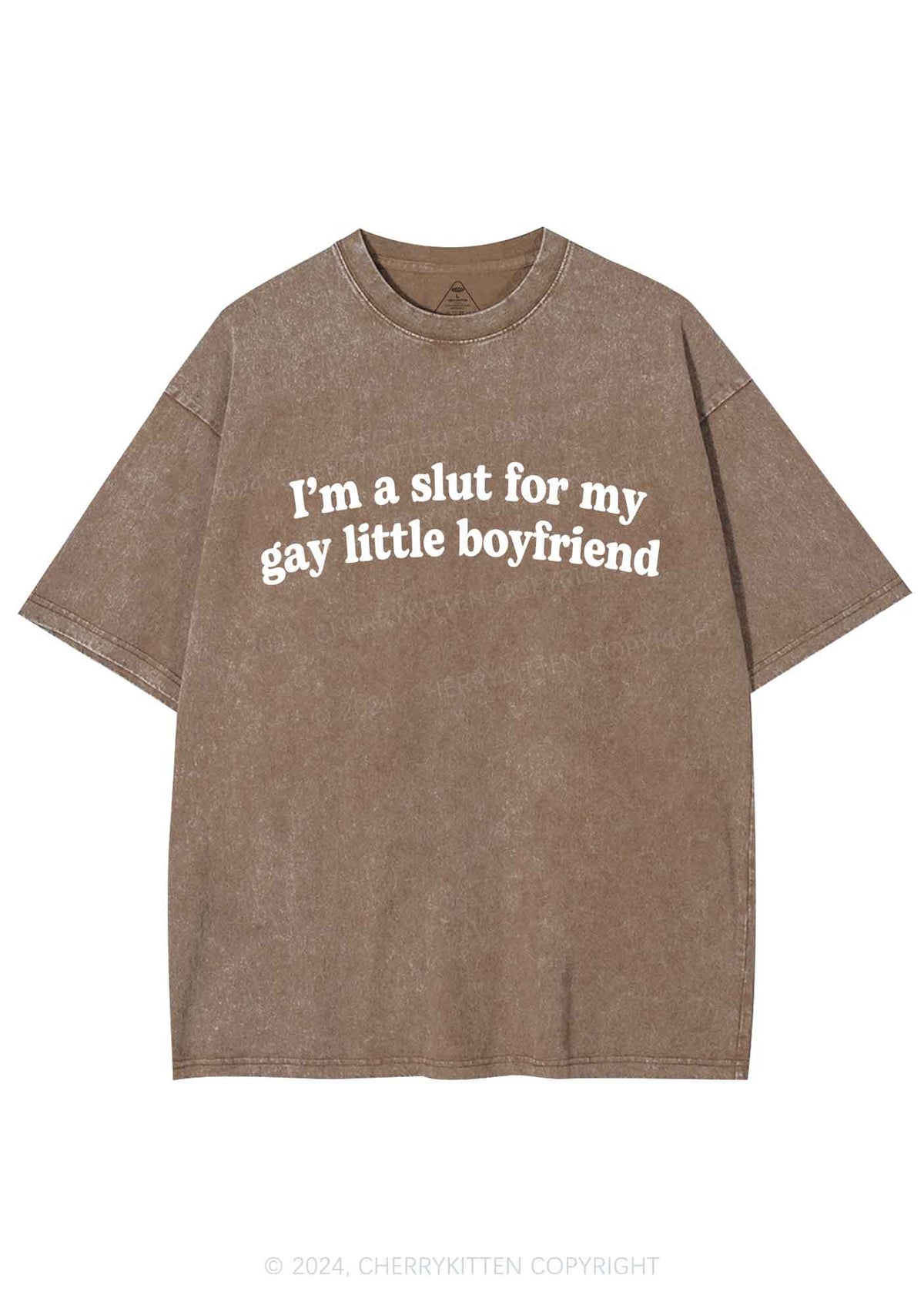 Slxt For My Gay BF Y2K Valentine's Day Washed Tee Cherrykitten