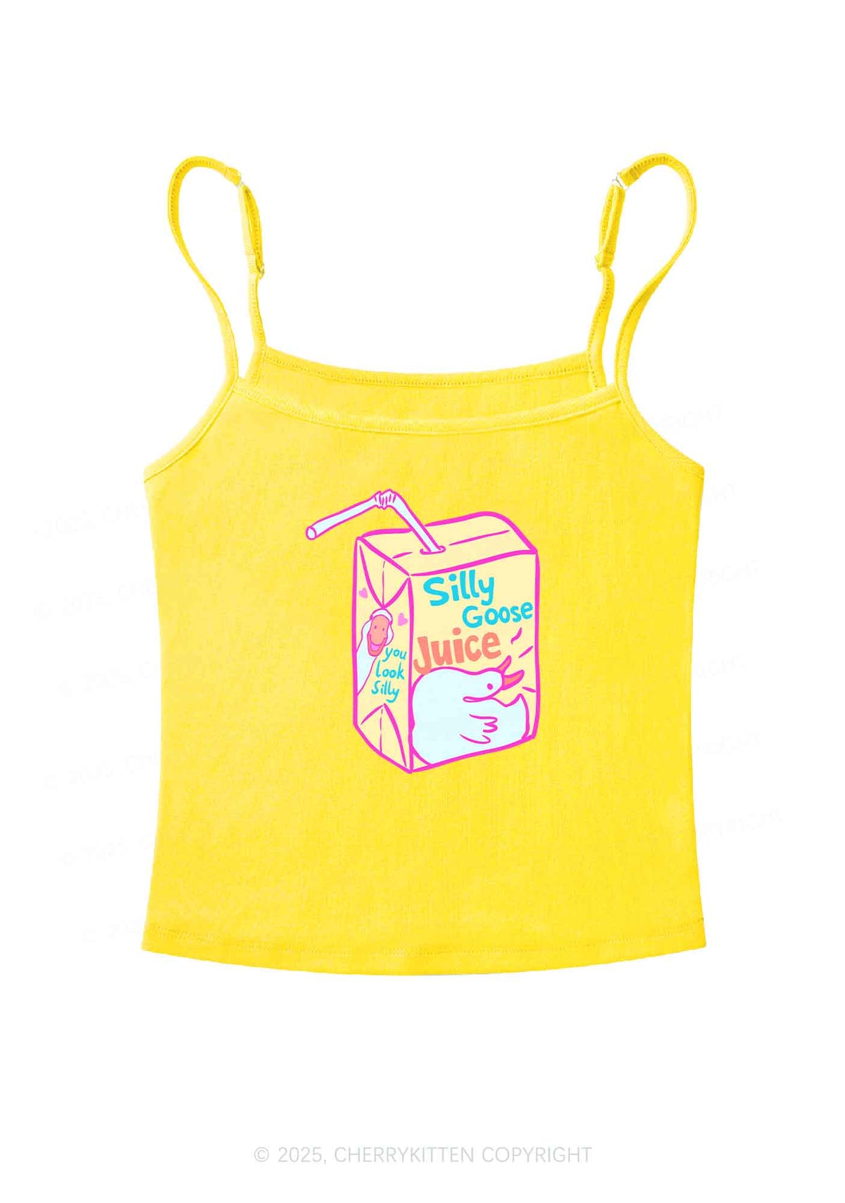 Look Silly Goose Juice Y2K Spaghetti Strap Cami Cherrykitten