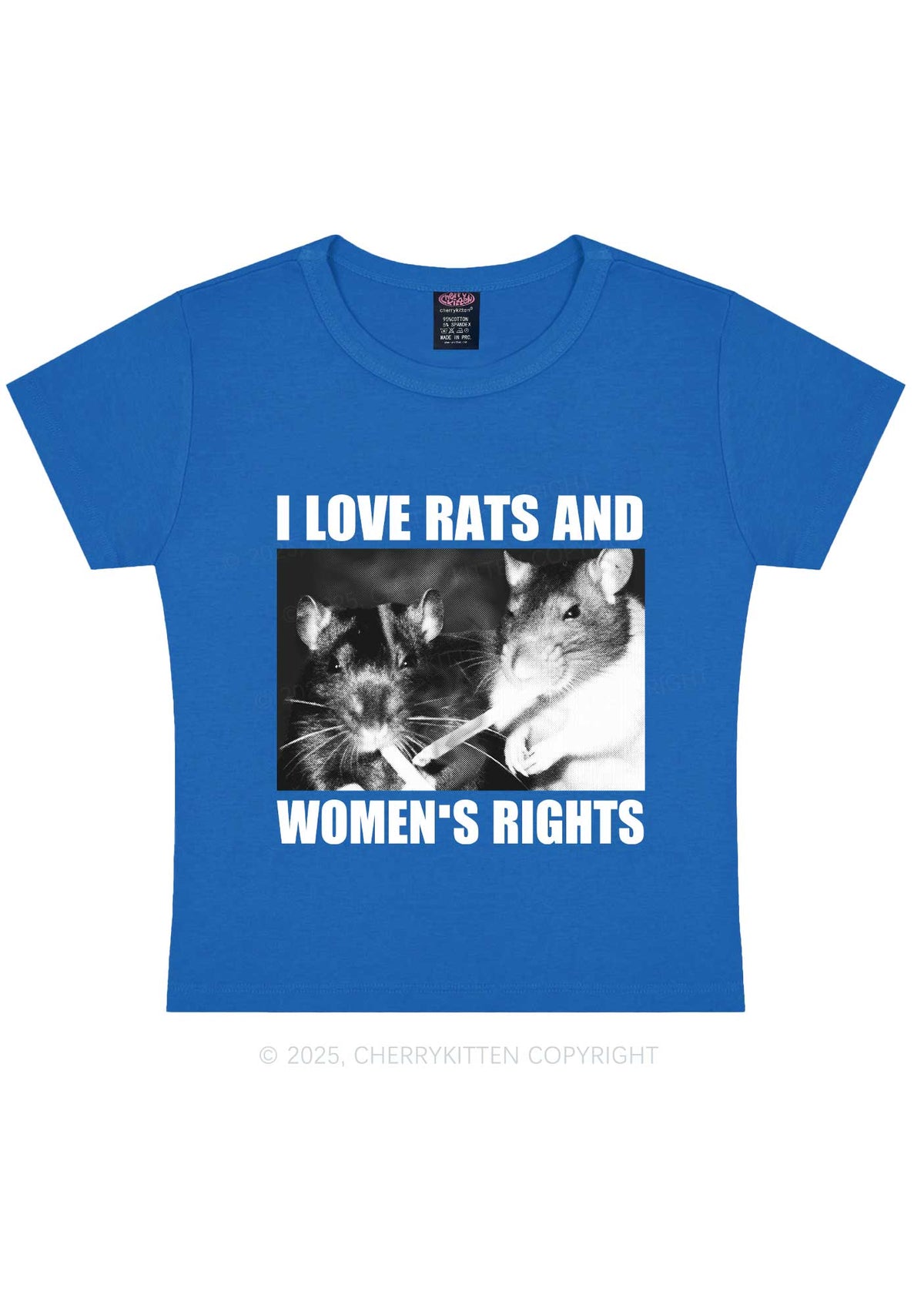 I Love Smoking Rats Y2K Baby Tee Cherrykitten
