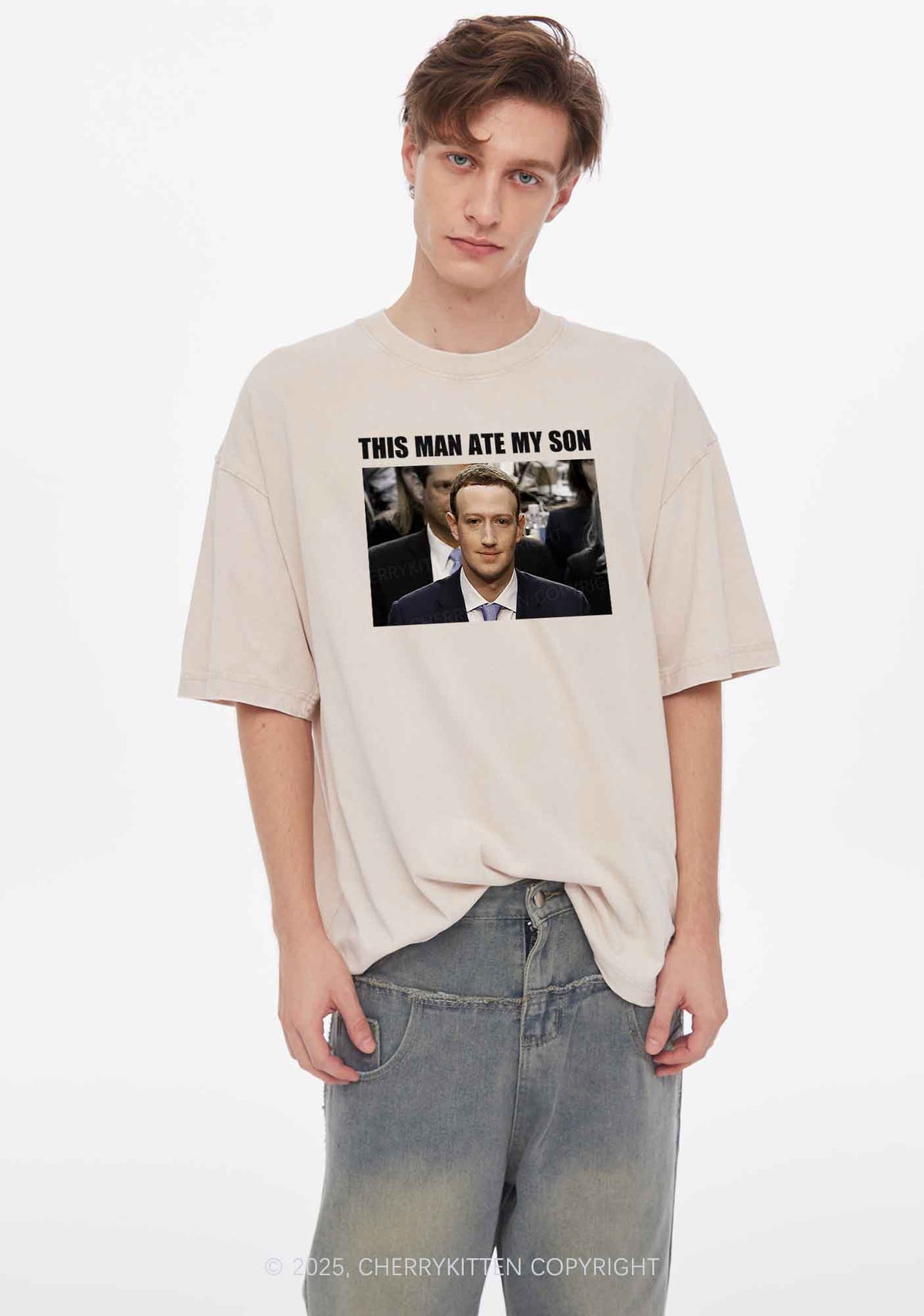 This Man Ate My Son Y2K Shirts Washed Tee Cherrykitten