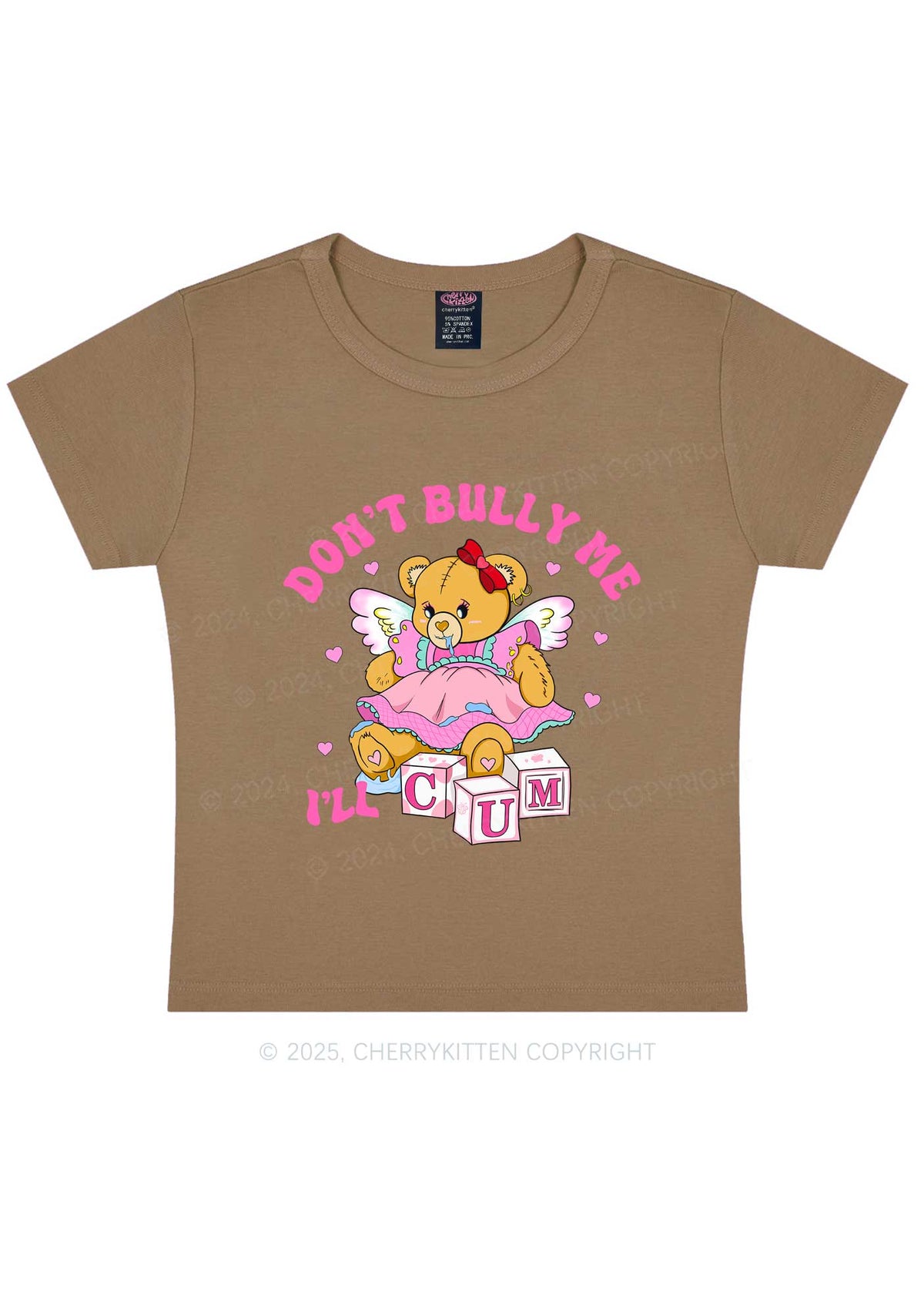 Dont Bully Bear Y2K Baby Tee Cherrykitten