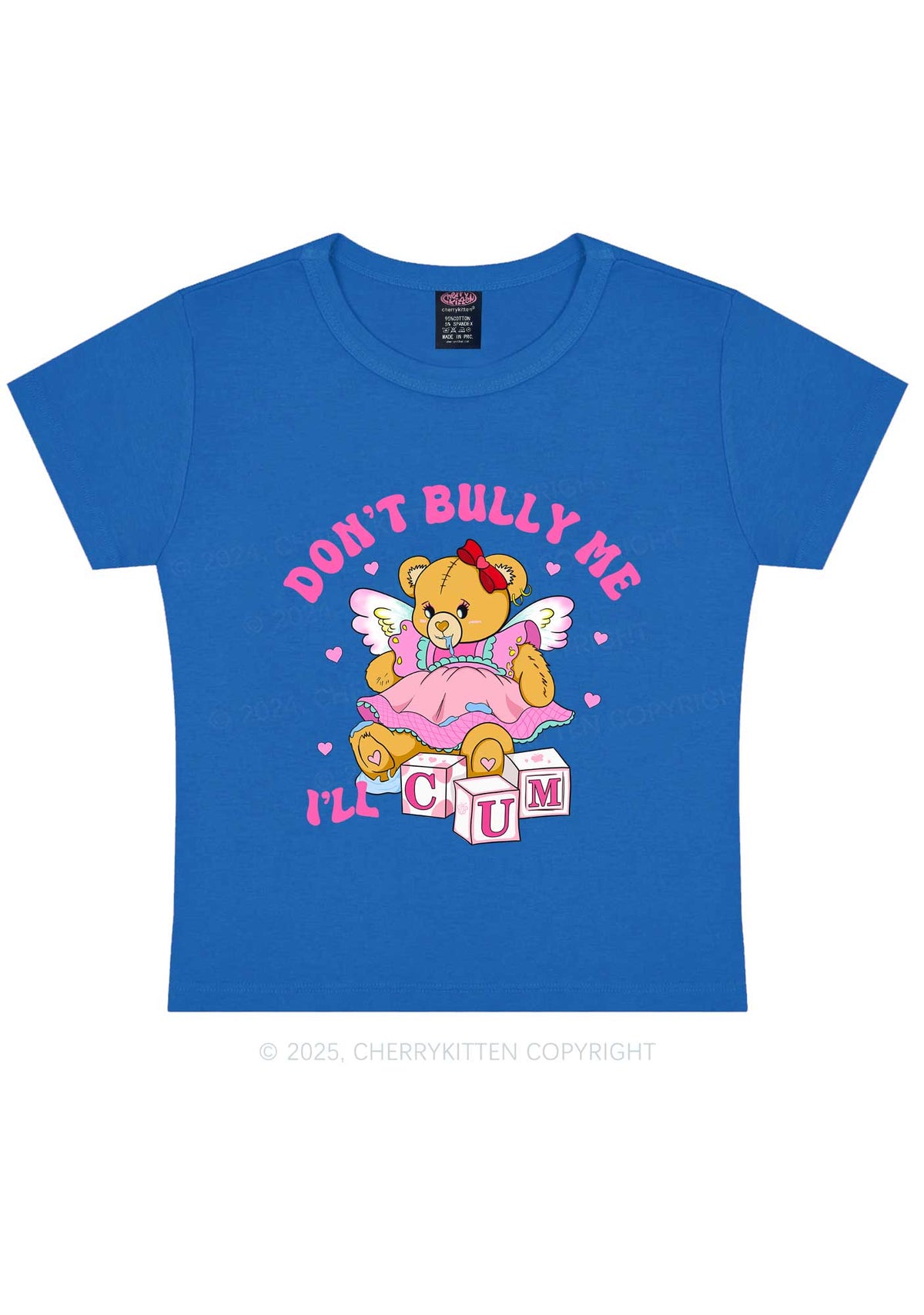 Dont Bully Bear Y2K Baby Tee Cherrykitten