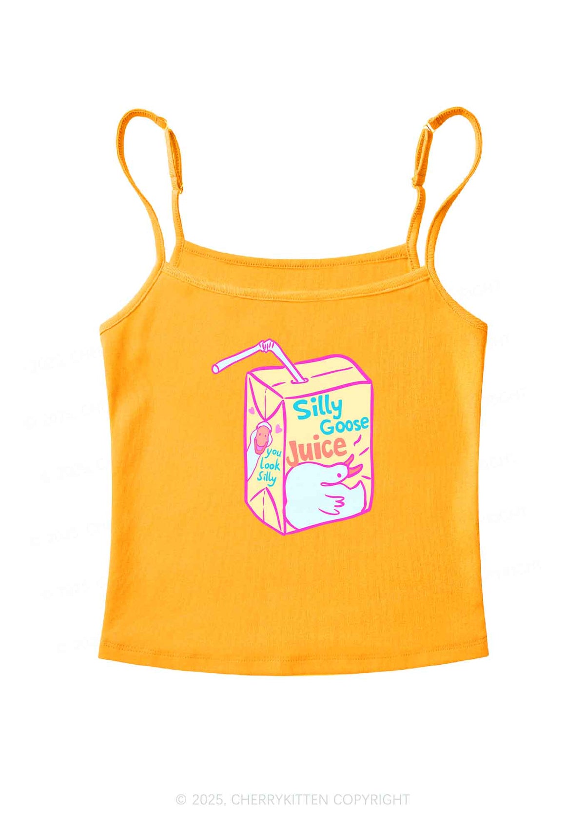 Look Silly Goose Juice Y2K Spaghetti Strap Cami Cherrykitten