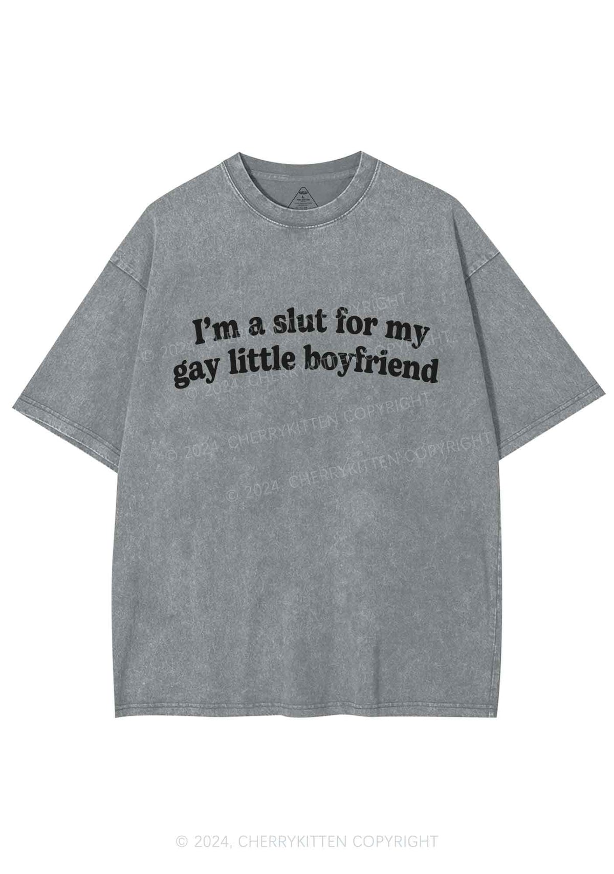 Slxt For My Gay BF Y2K Valentine's Day Washed Tee Cherrykitten