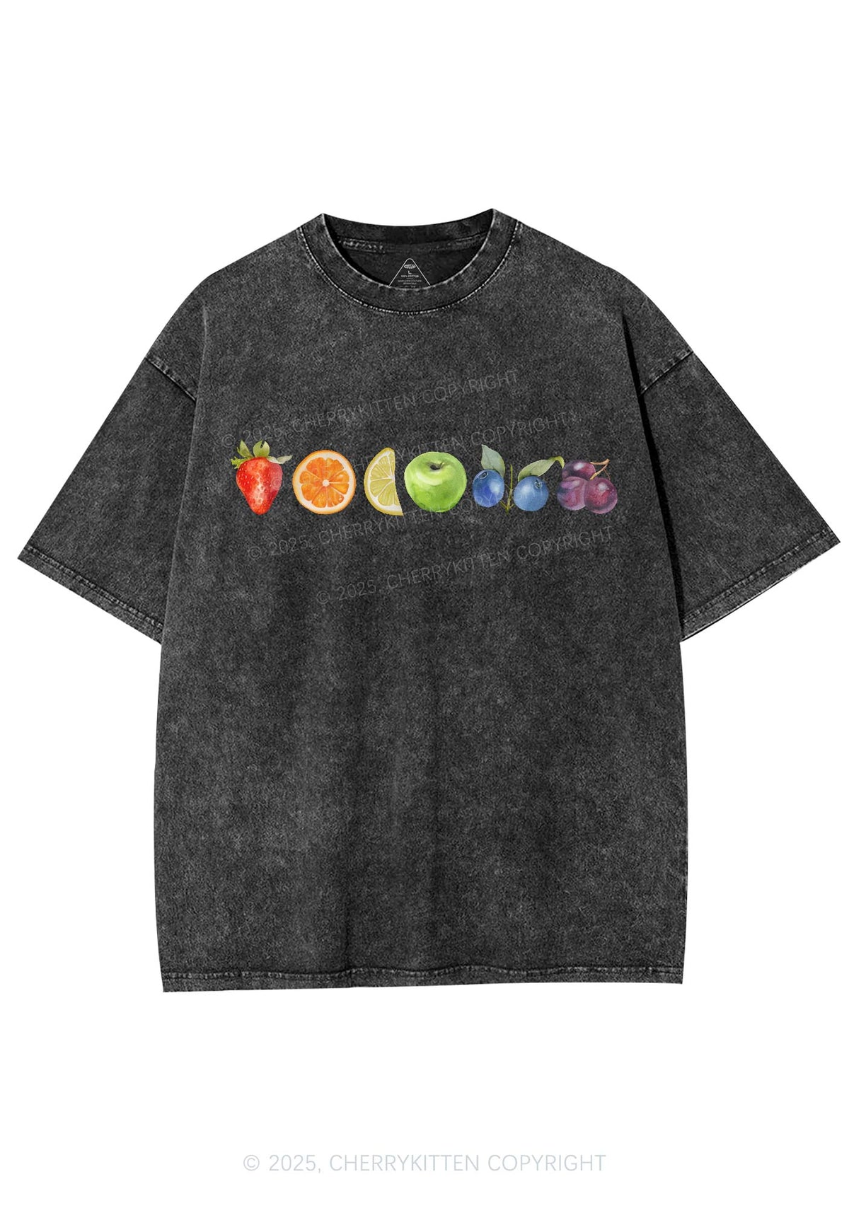 Six Fruity Y2K Shirts Washed Tee Cherrykitten