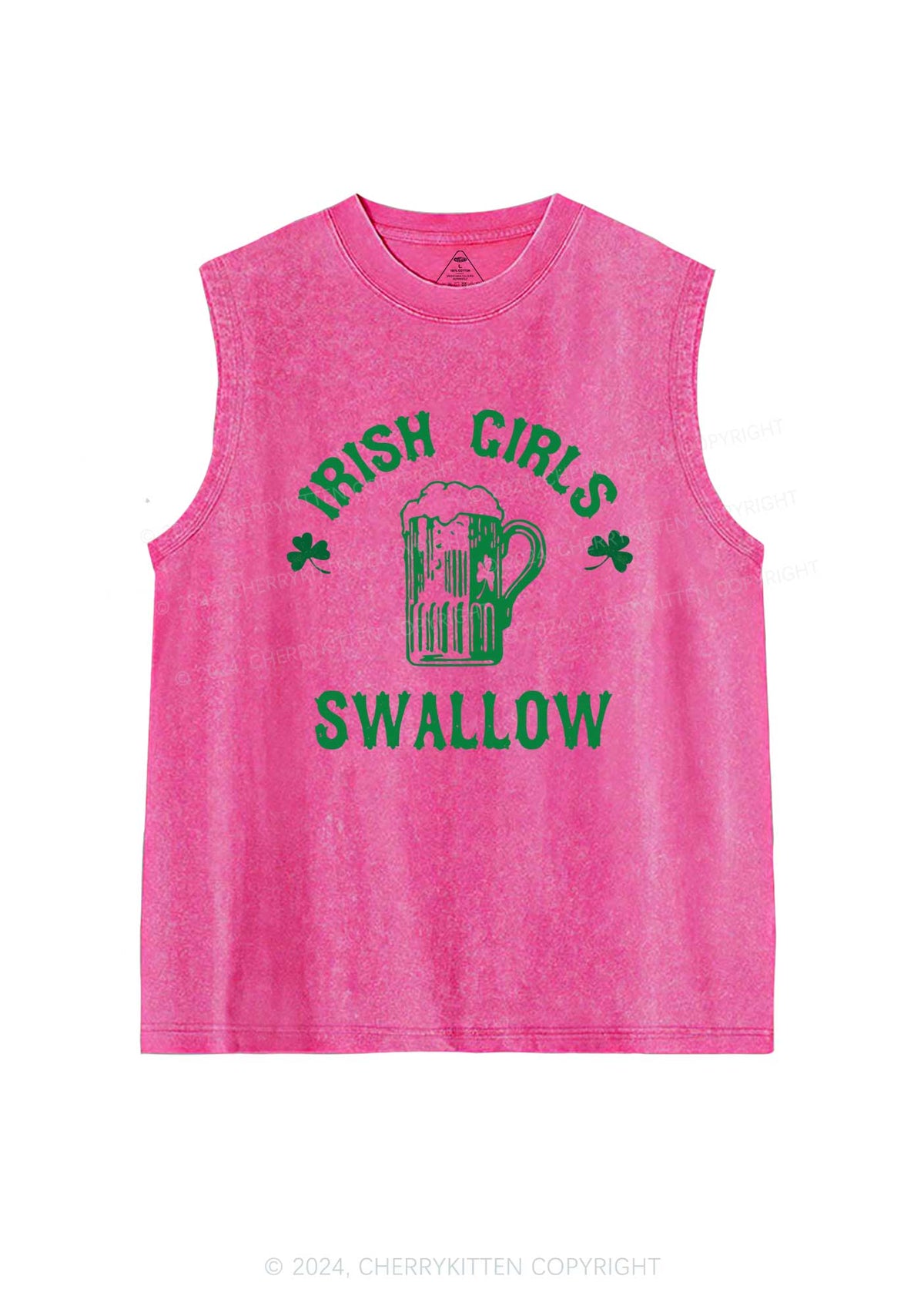 Irish Girls Swallow St Patricks Y2K Washed Tank Cherrykitten
