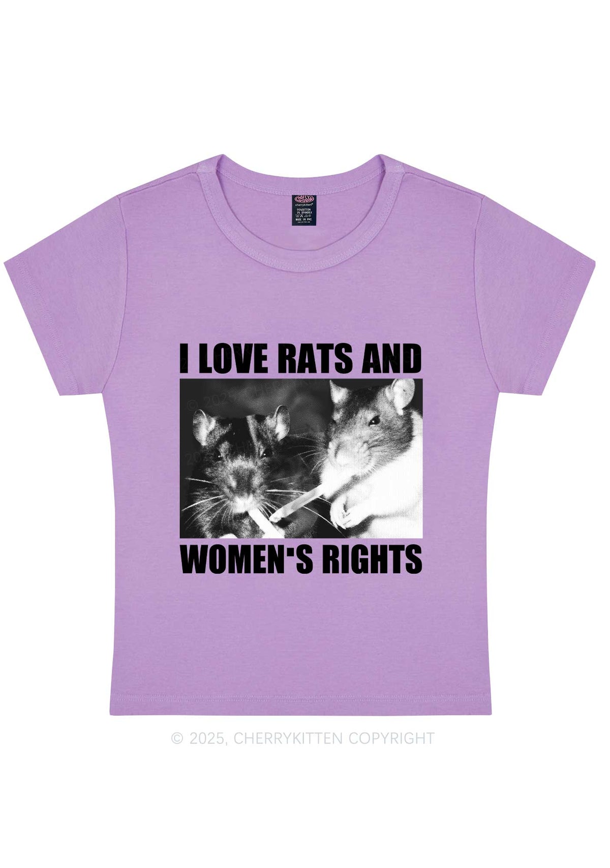 I Love Smoking Rats Y2K Baby Tee Cherrykitten