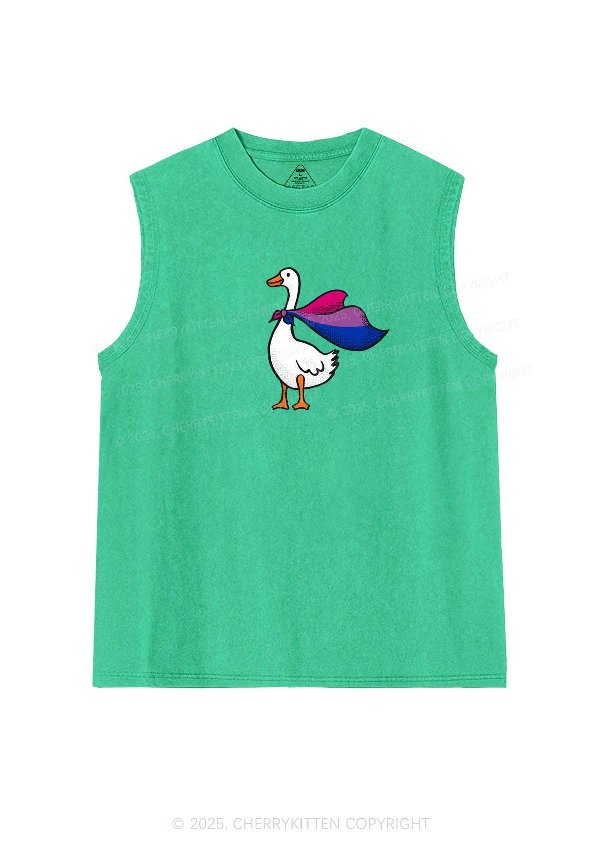 Bisexual Goose Pride Y2K Washed Muscle Tank Cherrykitten