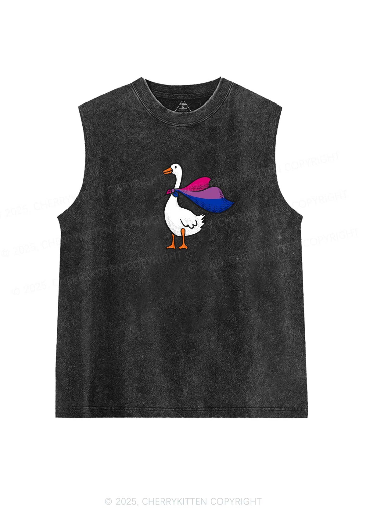 Bisexual Goose Pride Y2K Washed Muscle Tank Cherrykitten