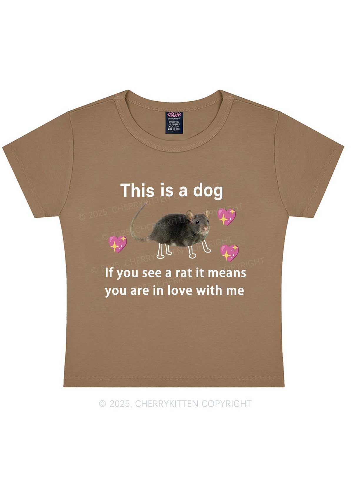 If You See Rat Y2K Baby Tee Cherrykitten