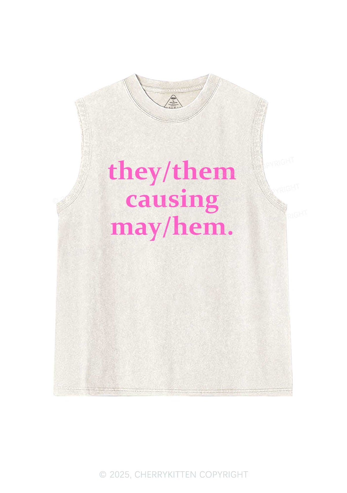 They Causing May Pride Y2K Washed Muscle Tank Cherrykitten