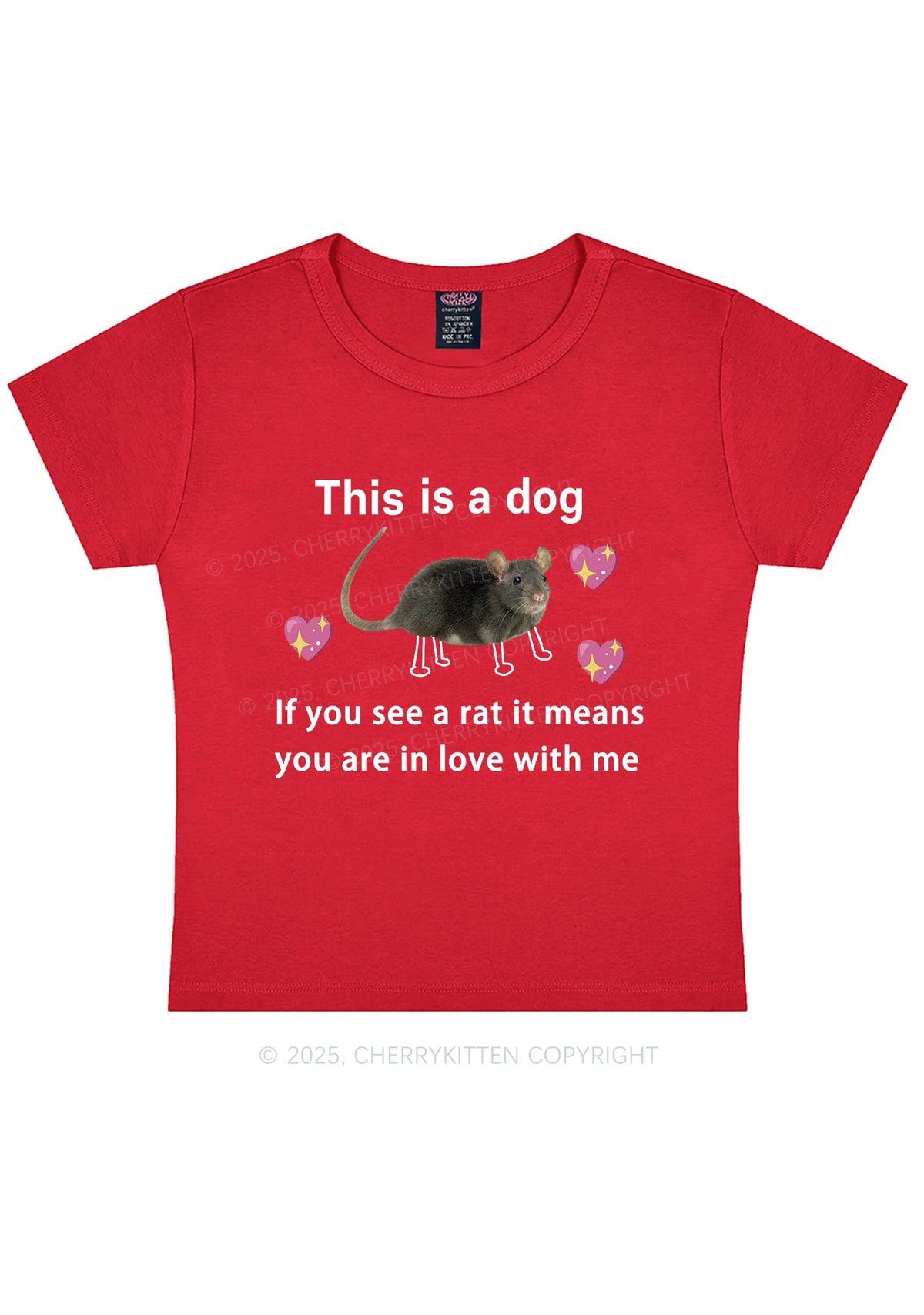 If You See Rat Y2K Baby Tee Cherrykitten