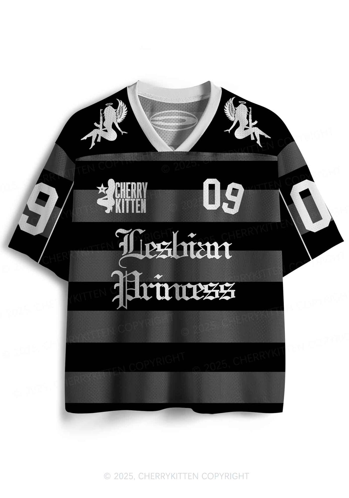 Custom Black Lesbian Princess Pride Y2K Sport Jersey Shirts Cherrykitten