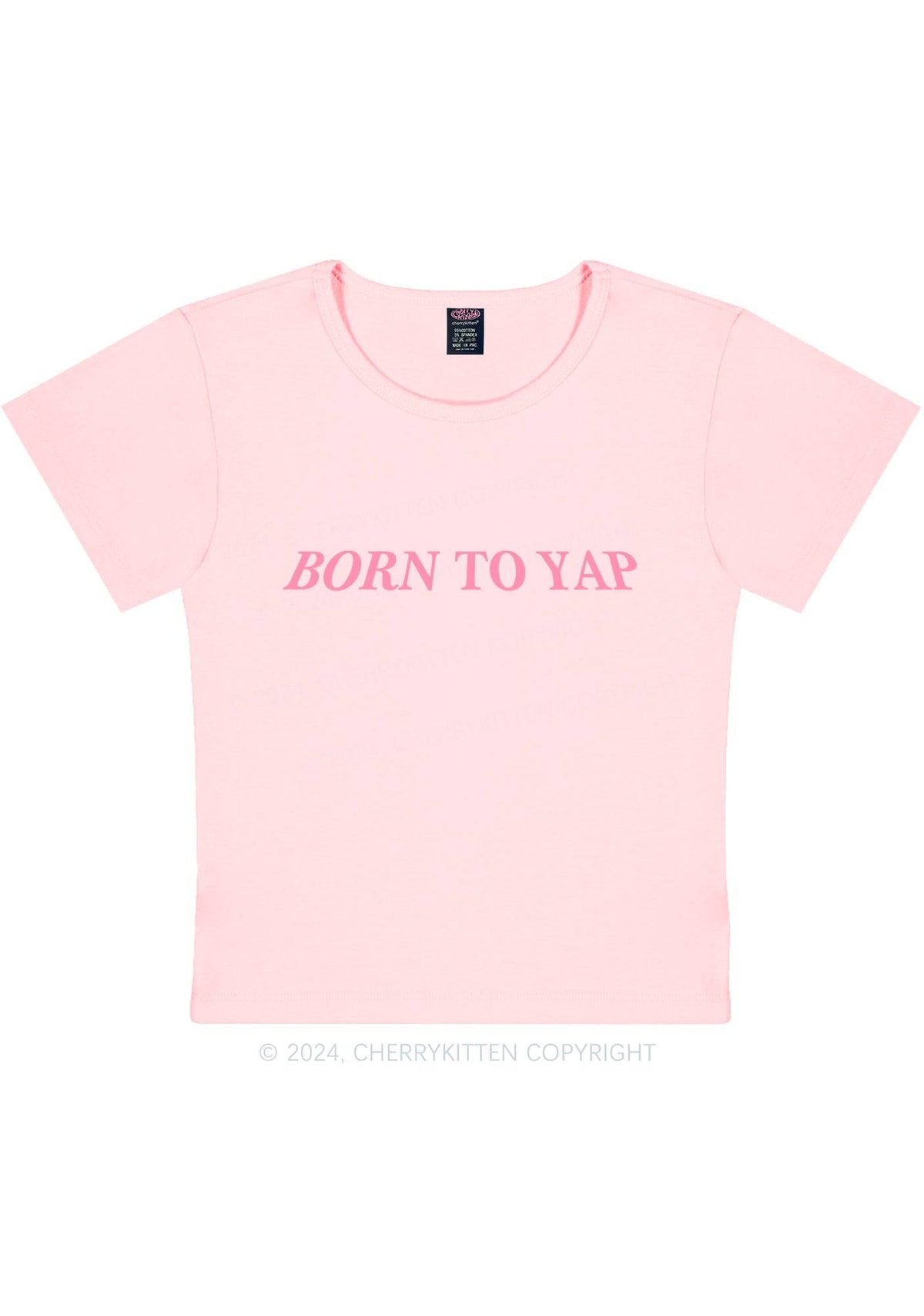 Born To Yap Y2K Baby Tee Cherrykitten