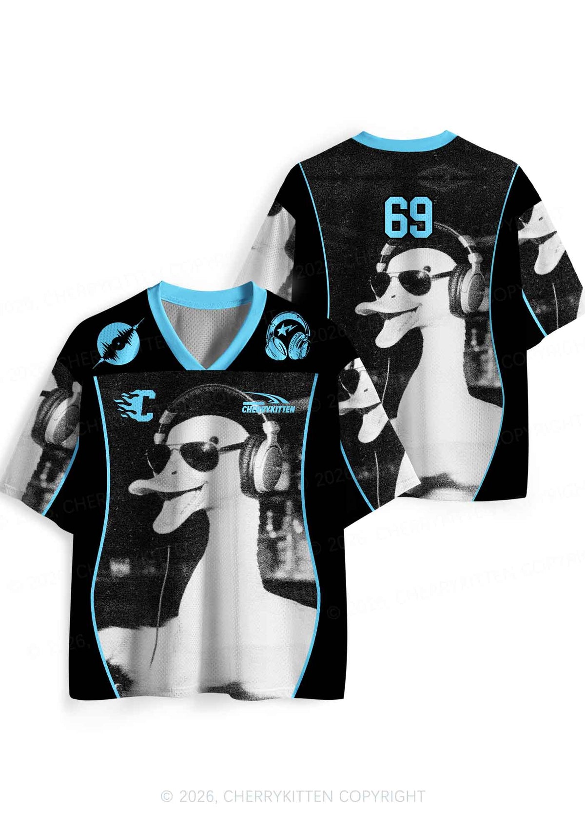 DJ Duck Y2K Sport Jersey Shirts Cherrykitten