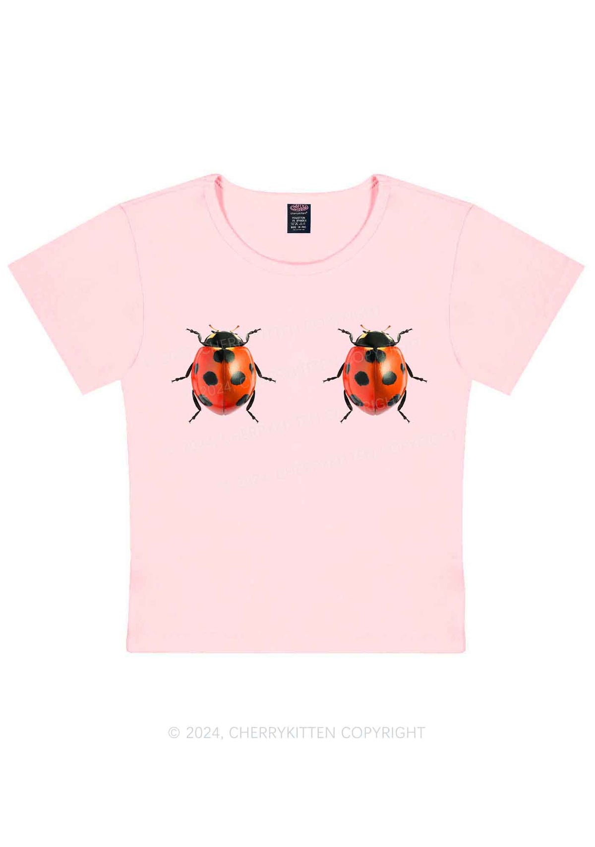 Ladybugs Y2K Baby Tee Cherrykitten