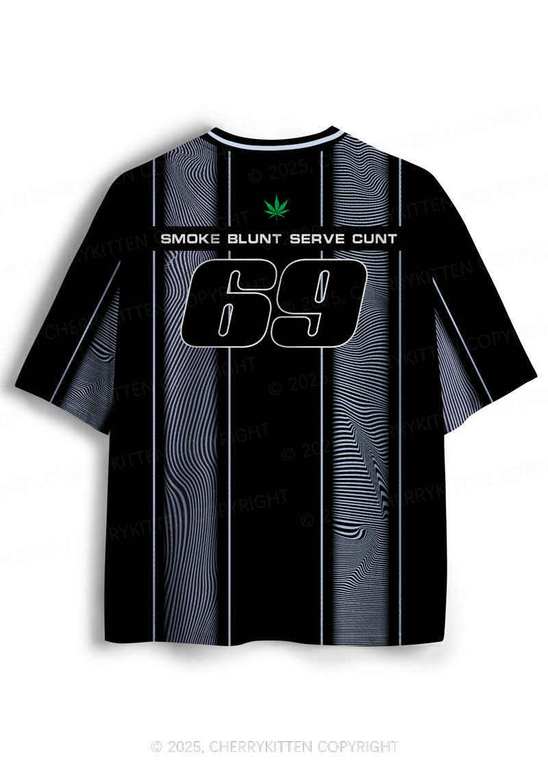 Custom Black Smoke Blunt Y2K Sport Jersey Shirts Cherrykitten