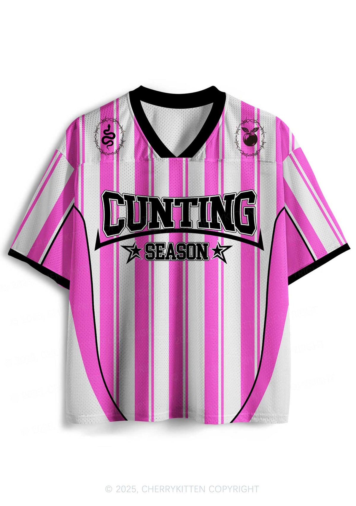 Custom Black Cxxting Season Y2K Sport Jersey Shirts Cherrykitten