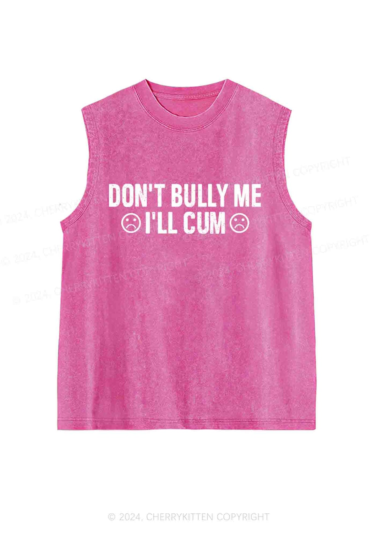 Don't Bully Me Y2K Washed Tank Cherrykitten