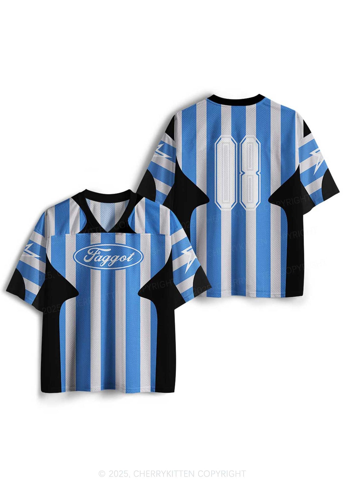 Custom Stripe Faggot Pride Y2K Sport Jersey Shirts Cherrykitten