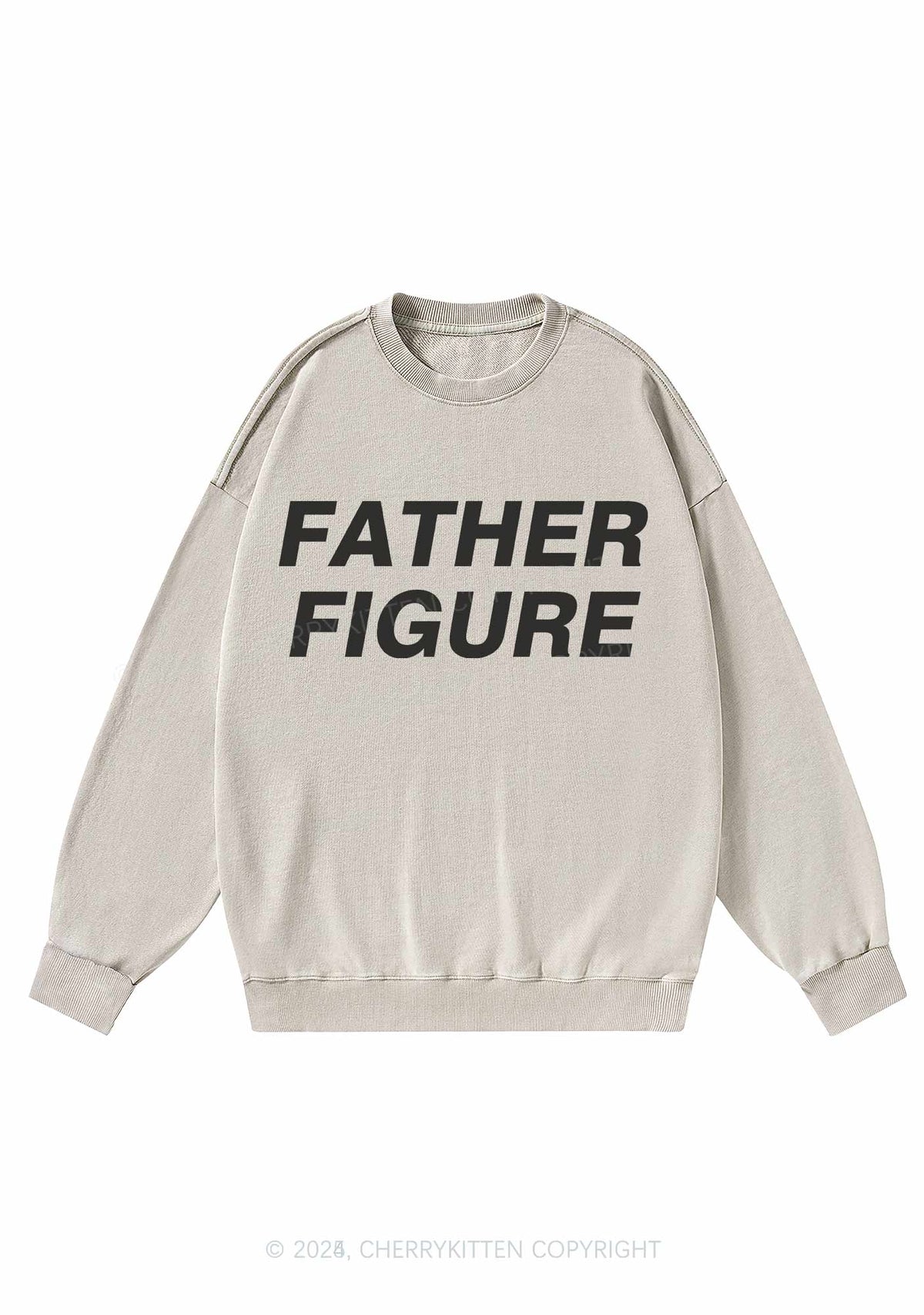 Father Figure Y2K Washed Sweatshirts Cherrykitten