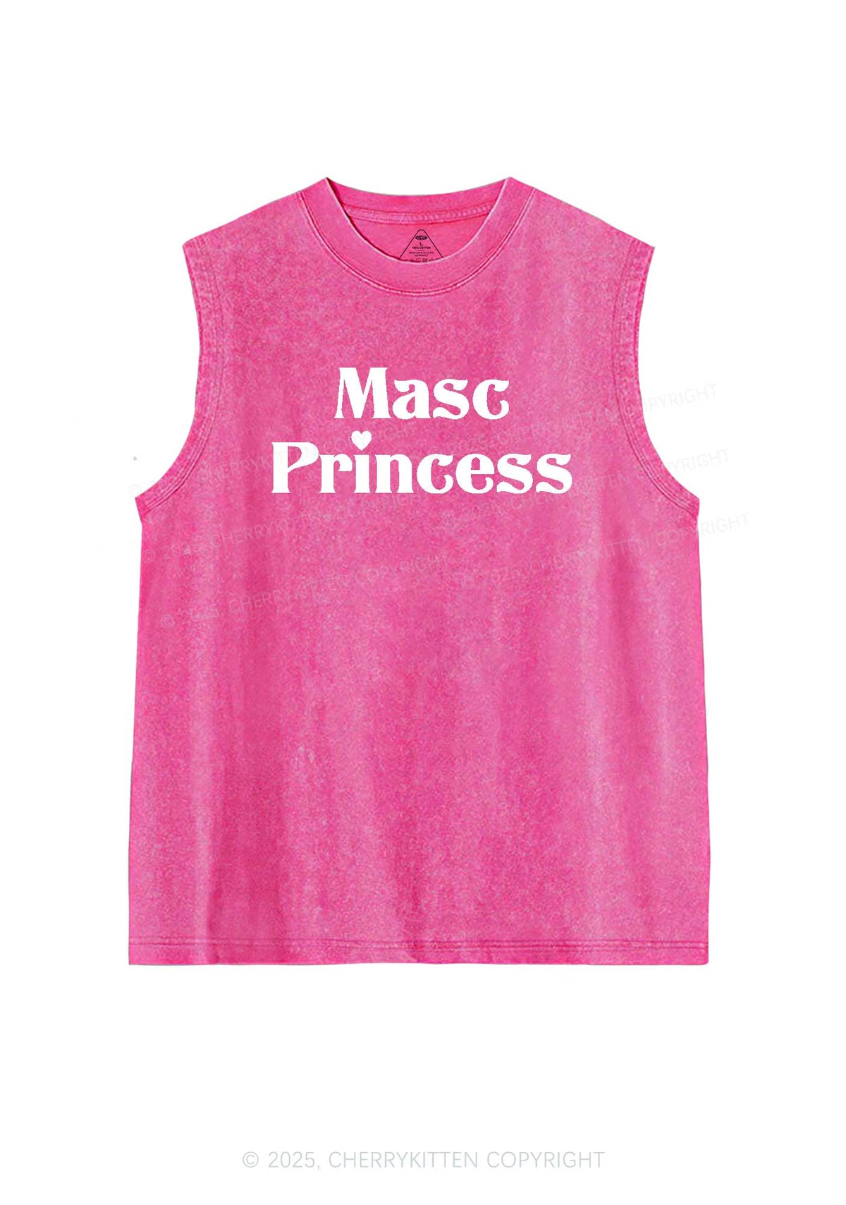 Masc Princess Pride Y2K Washed Muscle Tank Cherrykitten