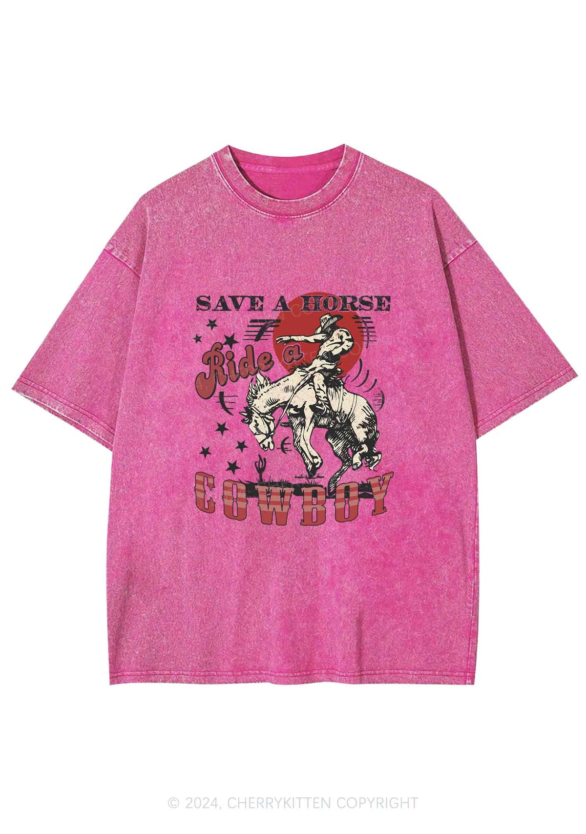 Ride A Cowboy Y2K Washed Tee Cherrykitten