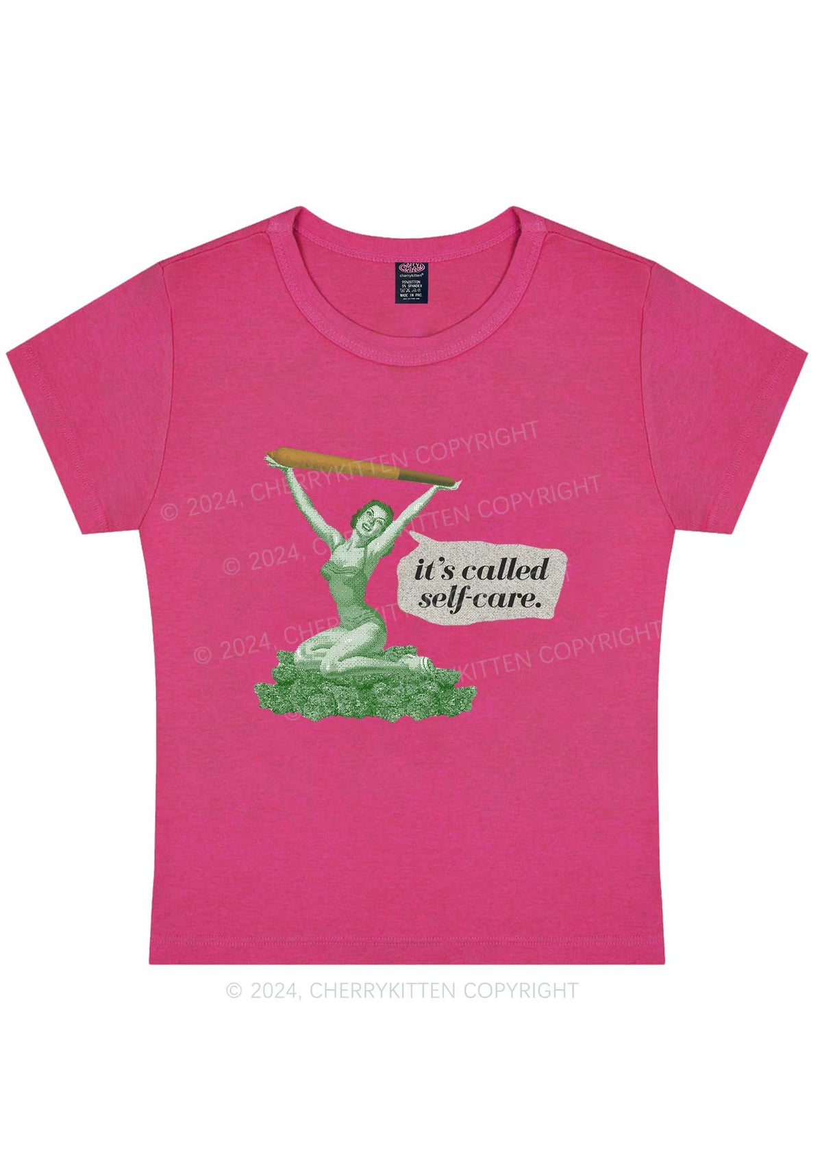 It's Called Self Care Y2K Baby Tee Cherrykitten