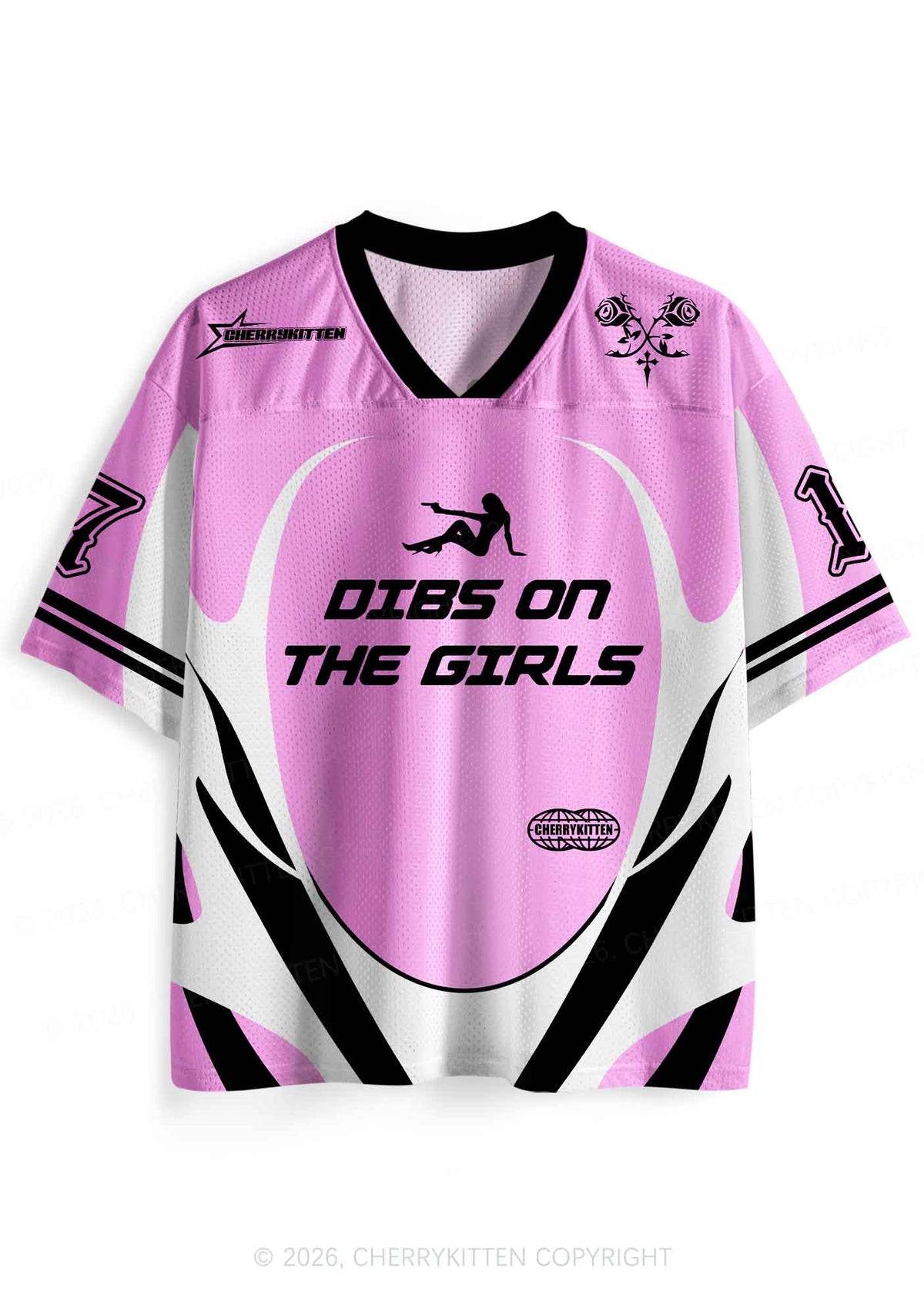 Dibs On The Girls Pride Y2K Sport Jersey Shirts Cherrykitten