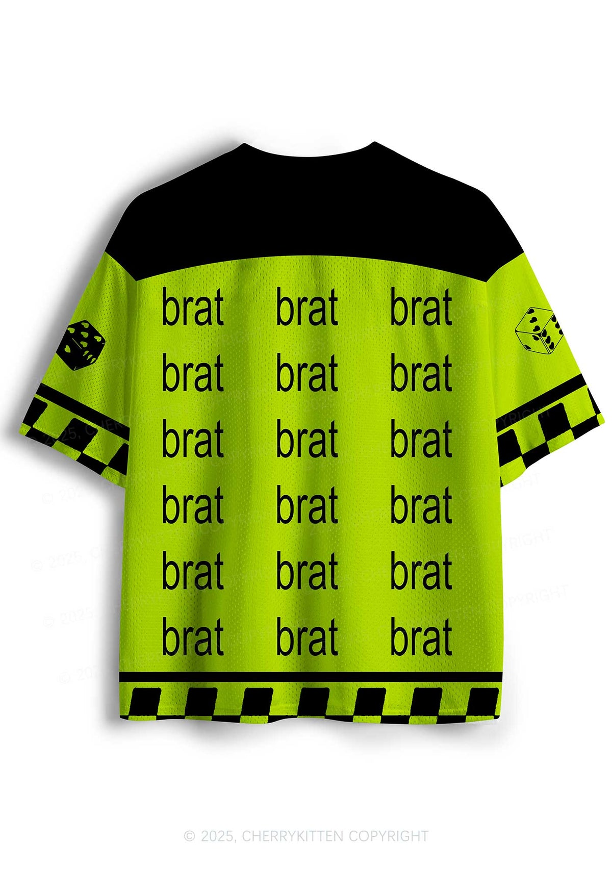 Green Brat Y2K Sport Jersey Shirts Cherrykitten