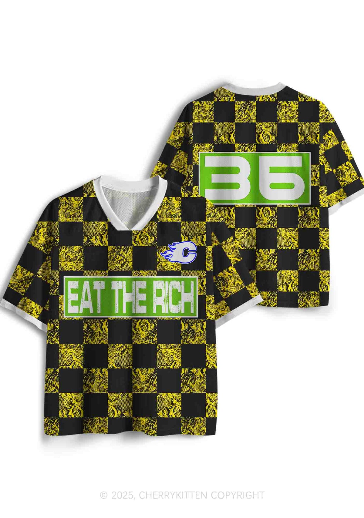 Custom Eat The Rich Y2K Sport Jersey Shirts Cherrykitten