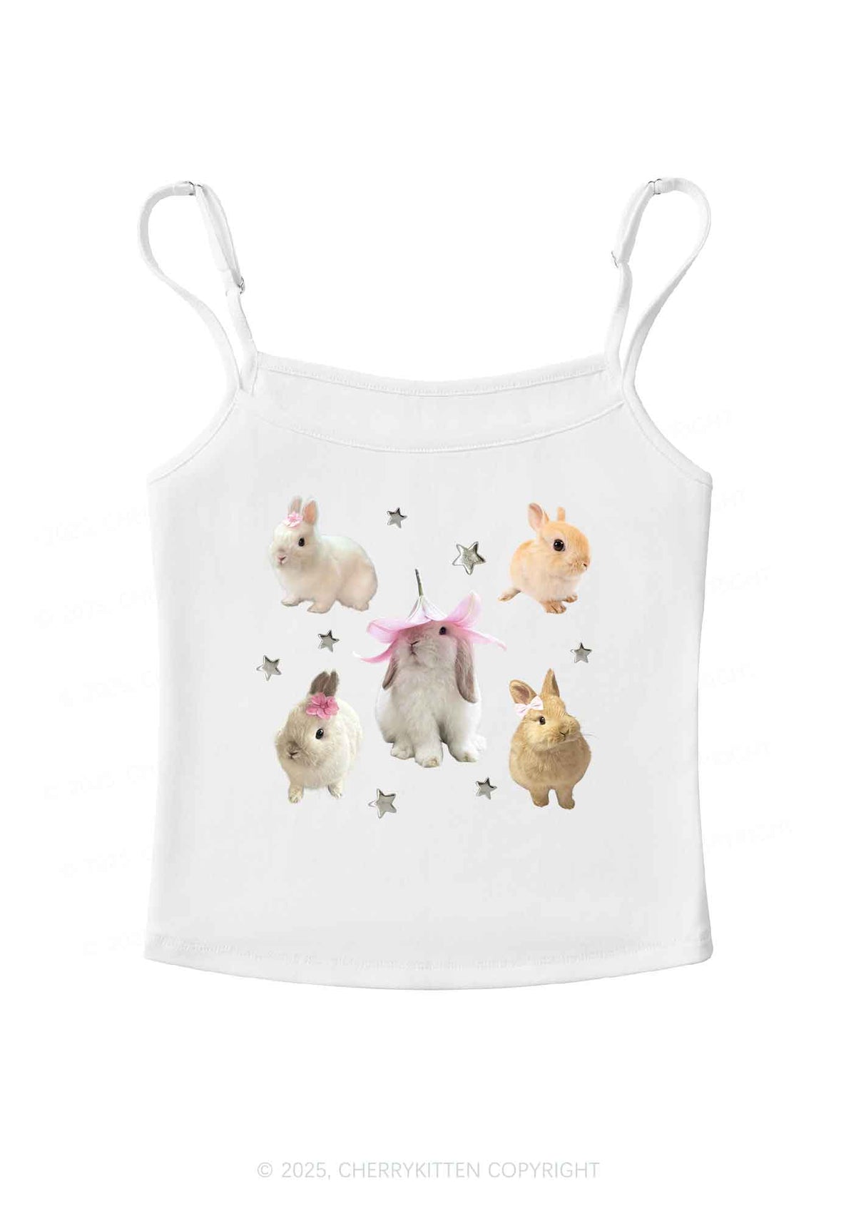 Lovely Rabbits Y2K Spaghetti Strap Cami Cherrykitten