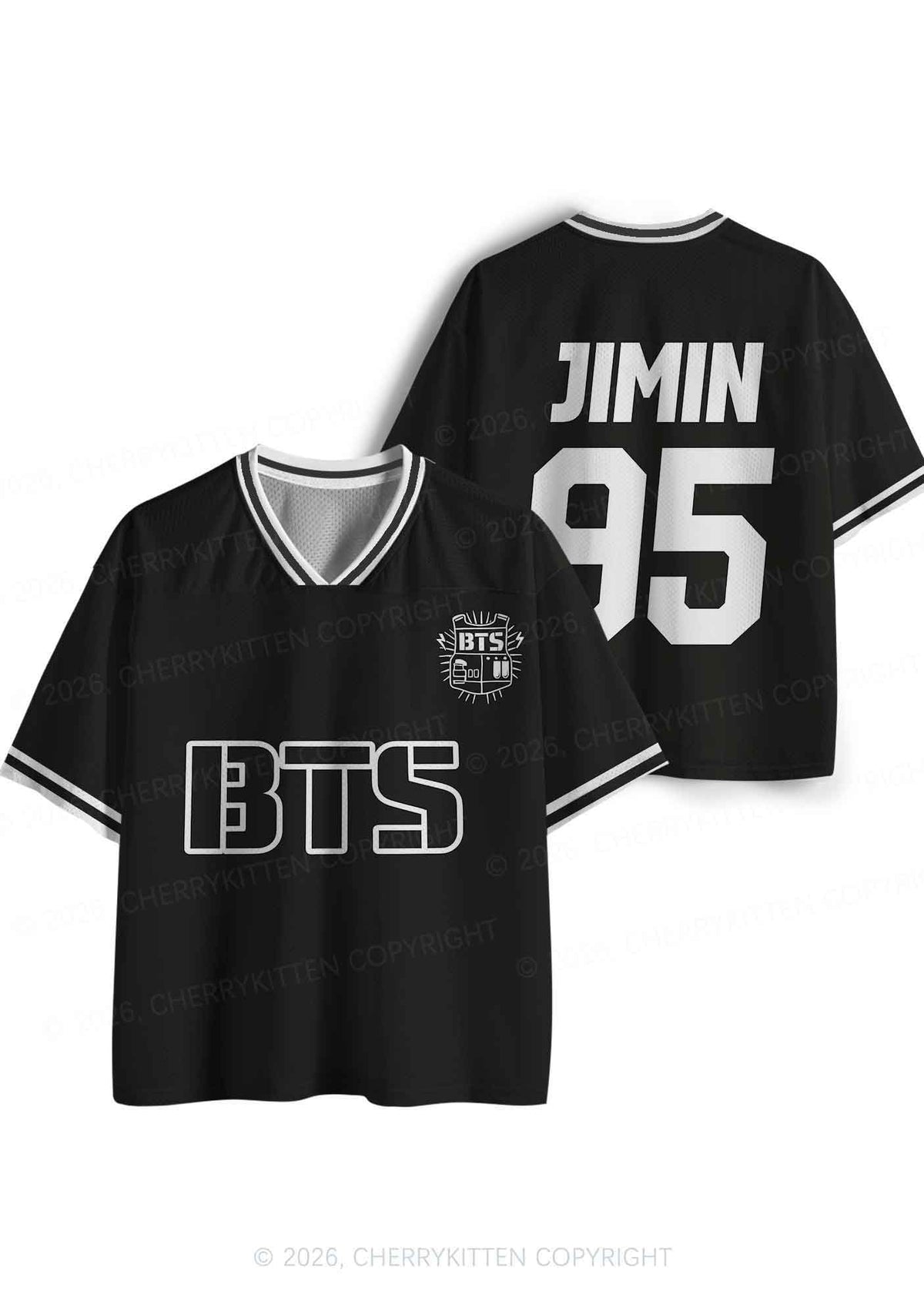 Black Kpop Boys Number Y2K Sport Jersey Shirts Cherrykitten